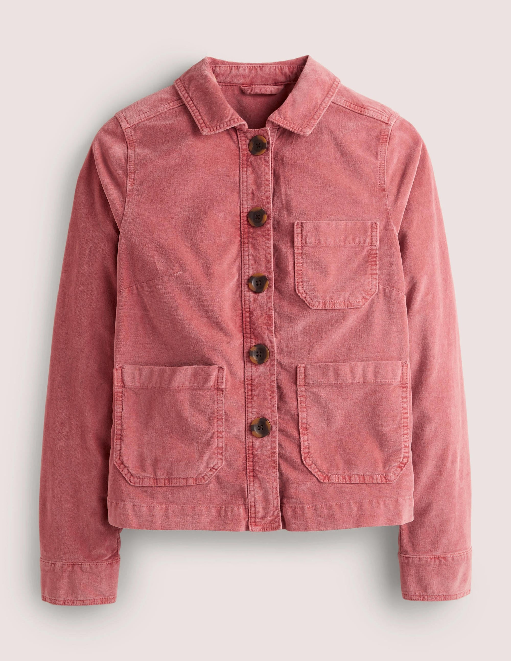 Velvet Chore Jacket-Dusty Red Velvet - Image 7
