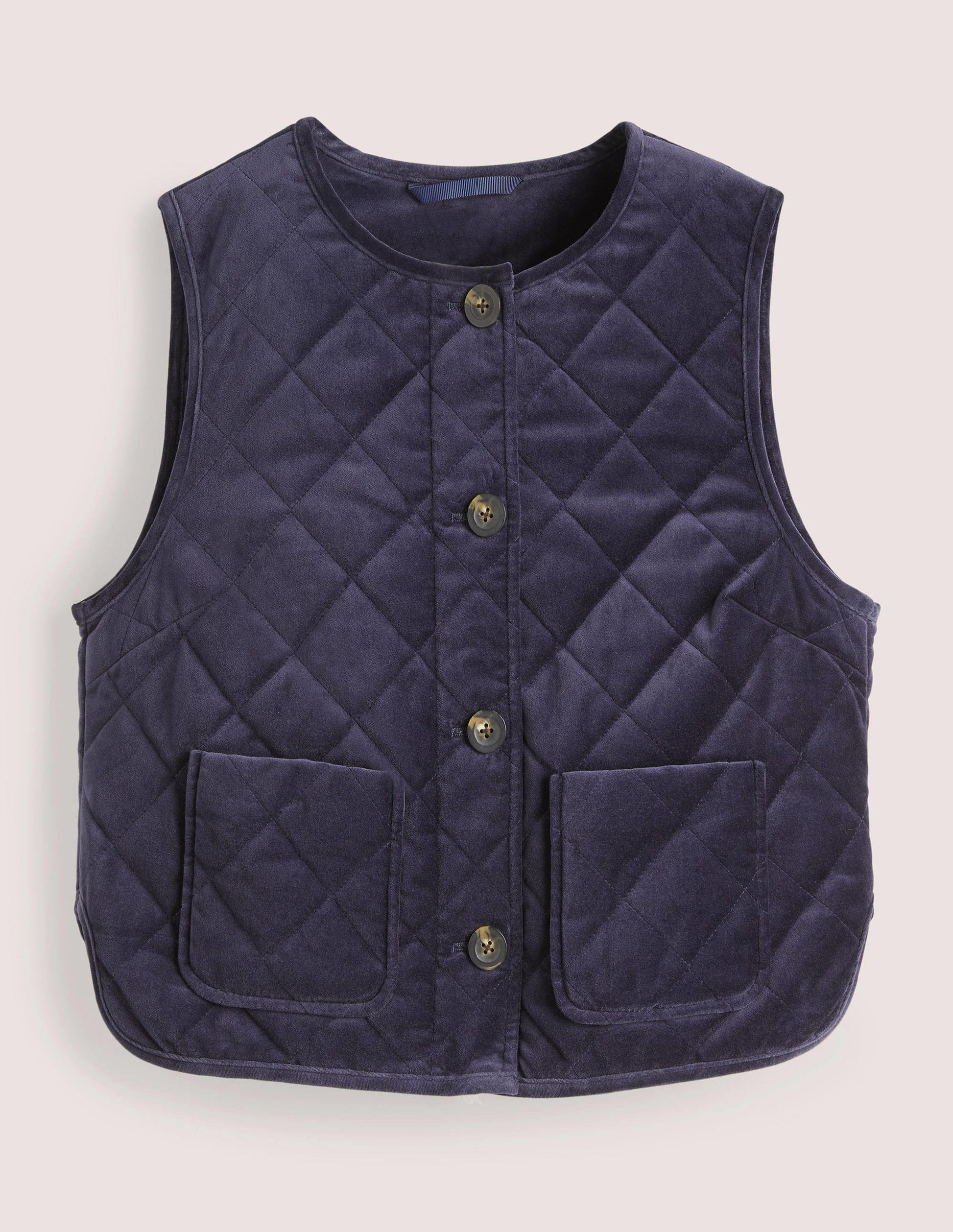 Quilted Vest-Navy-5