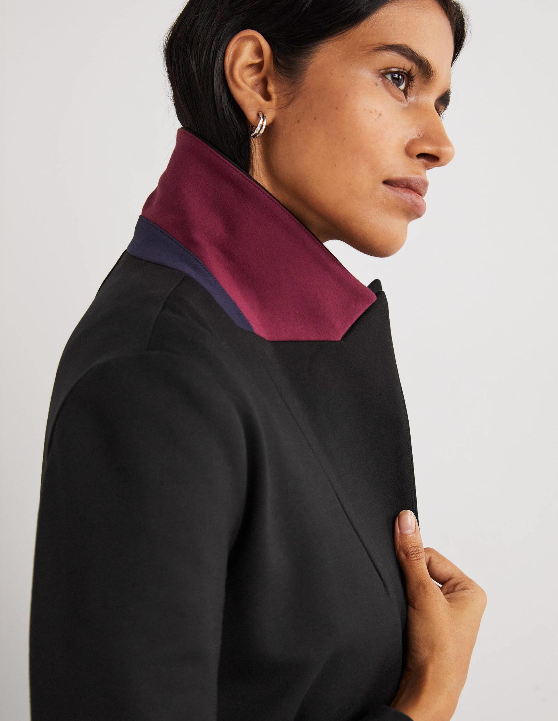 Unlined Jersey Blazer-Black-2