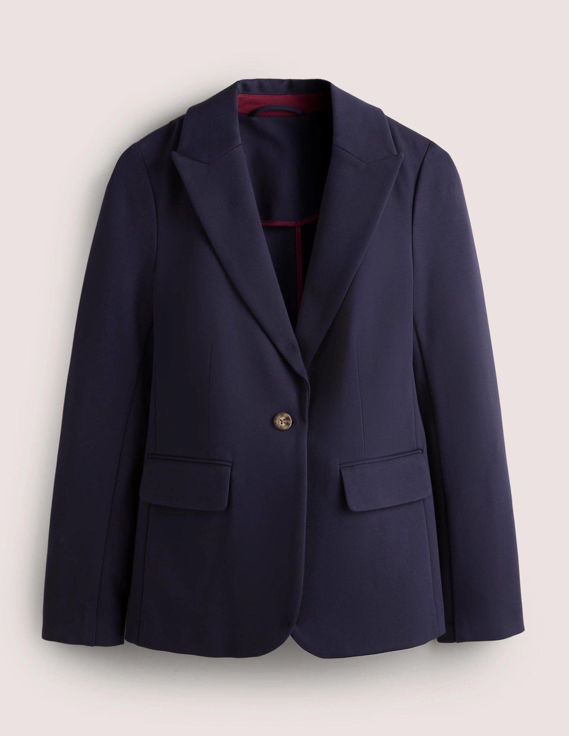 Unlined Jersey Blazer-Navy-6