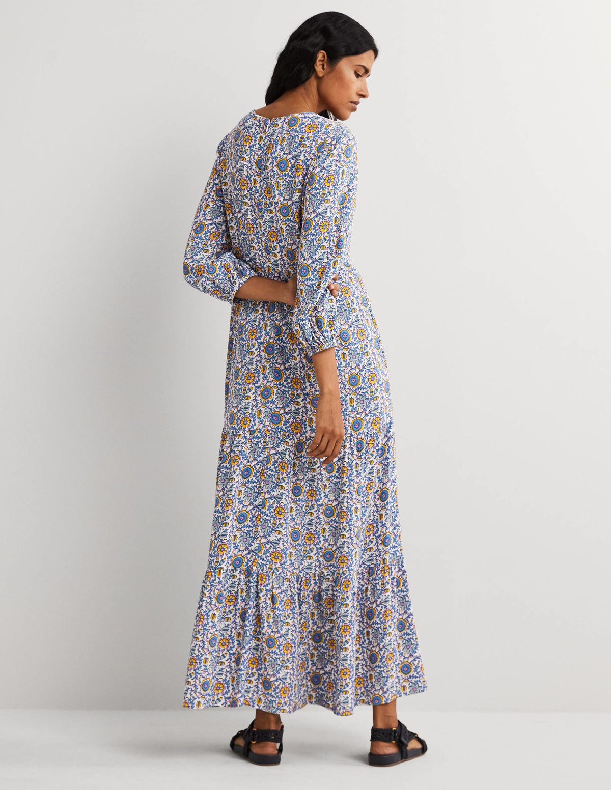 Blouson Sleeve Maxi Dress-Ivory, Enchanting Twig - Image 3