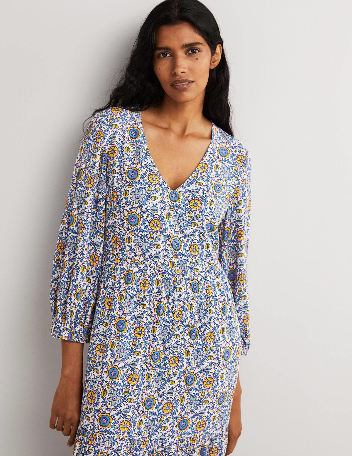 Blouson Sleeve Maxi Dress-Ivory, Enchanting Twig - Image 4