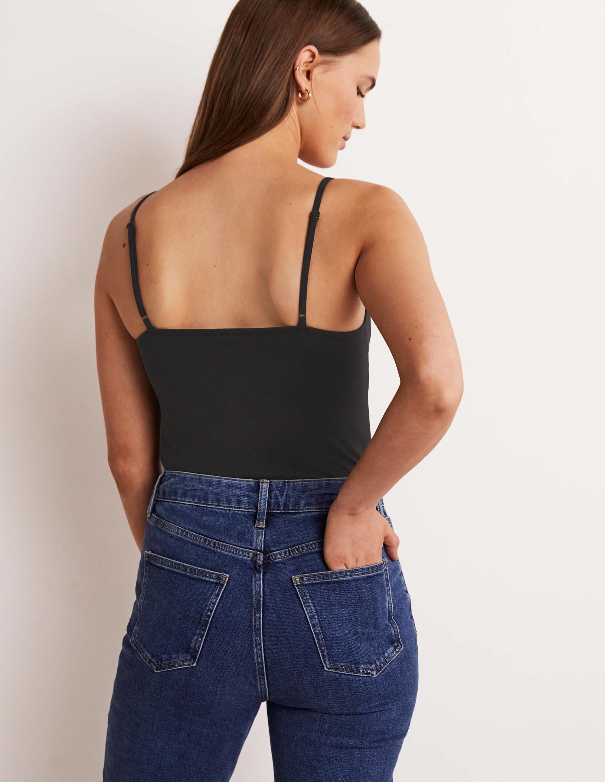 Plain Cami Top-Black - Image 7