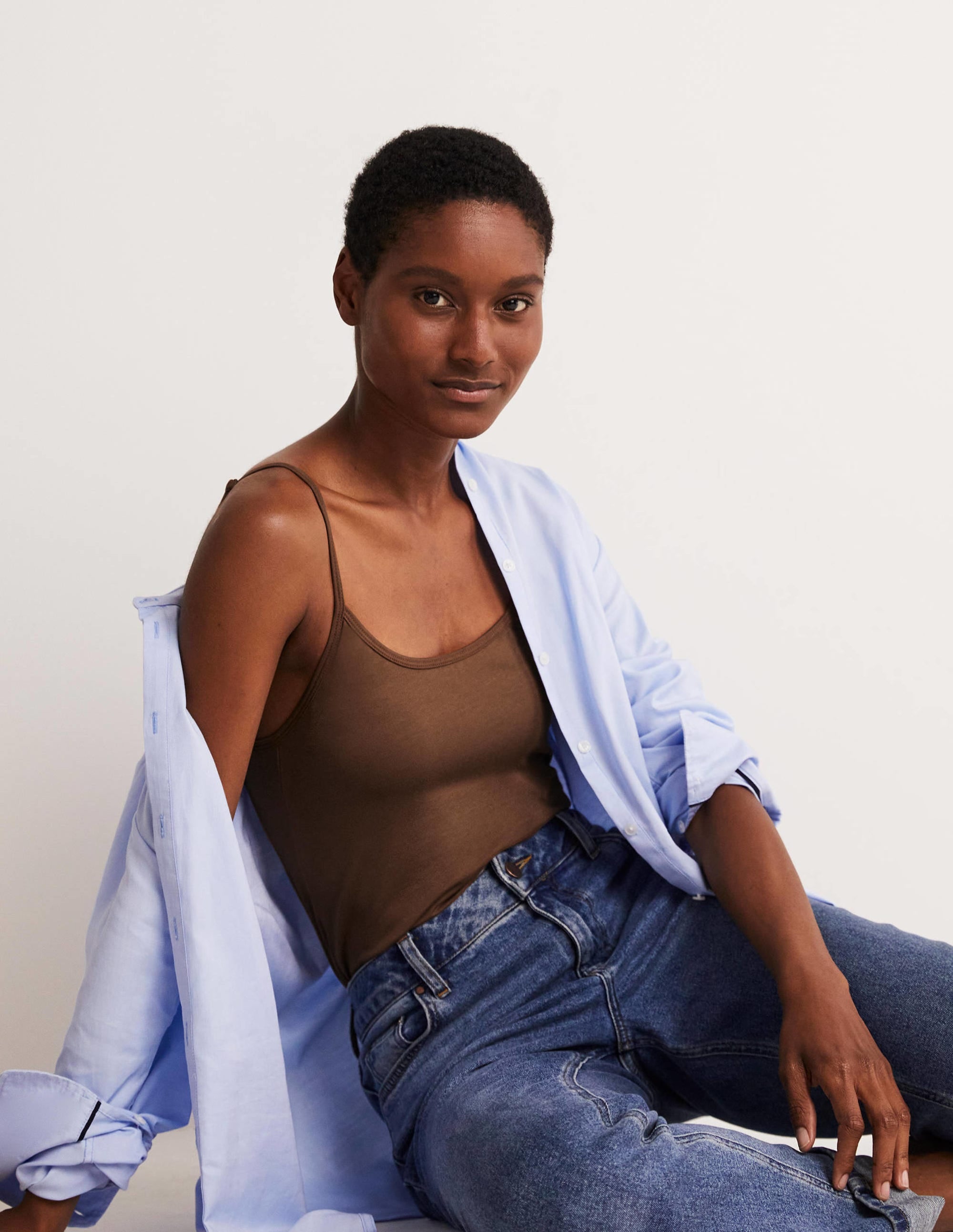 Plain Cami Top-Deep Brown - Image 8