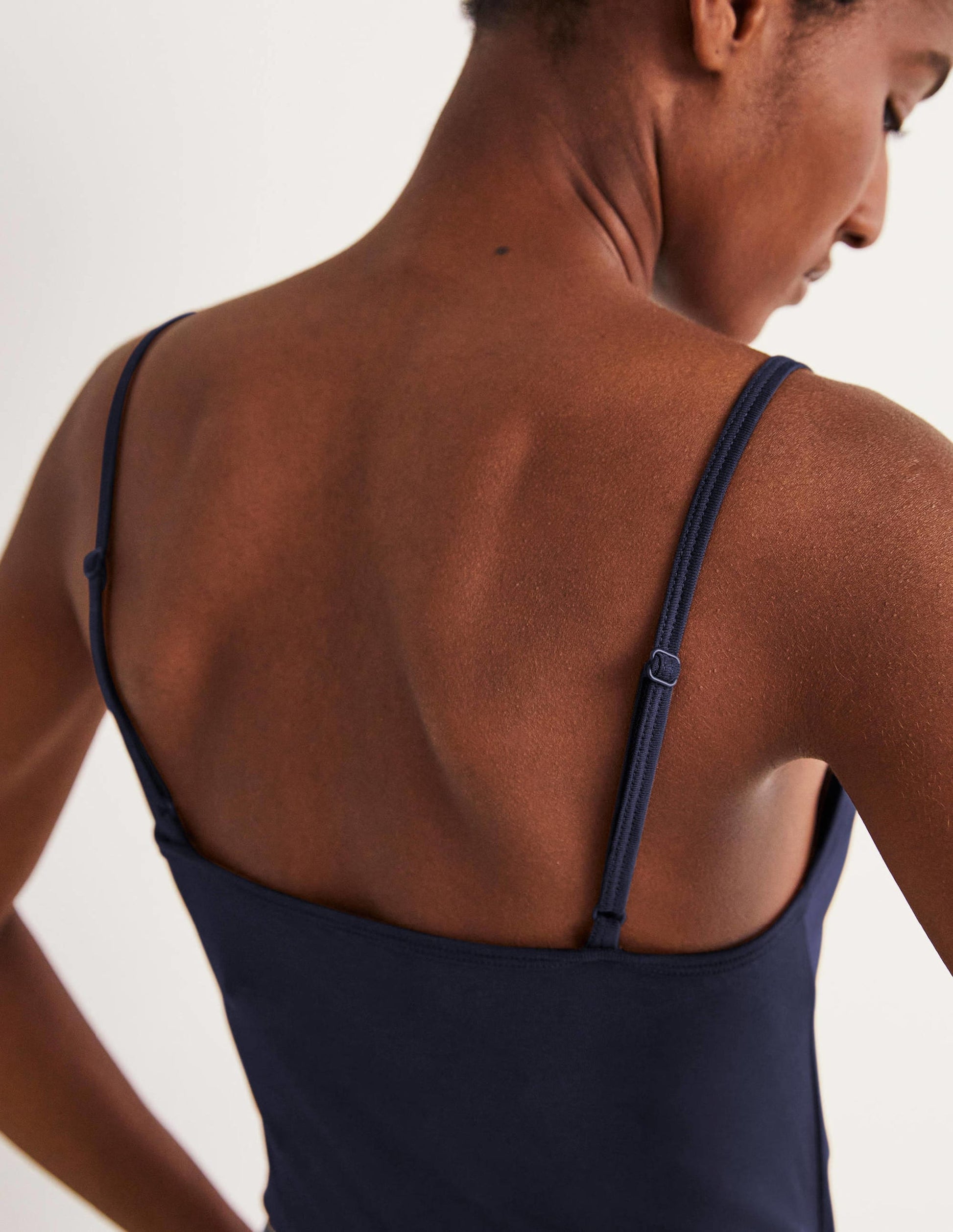 Plain Cami Top-Navy-7