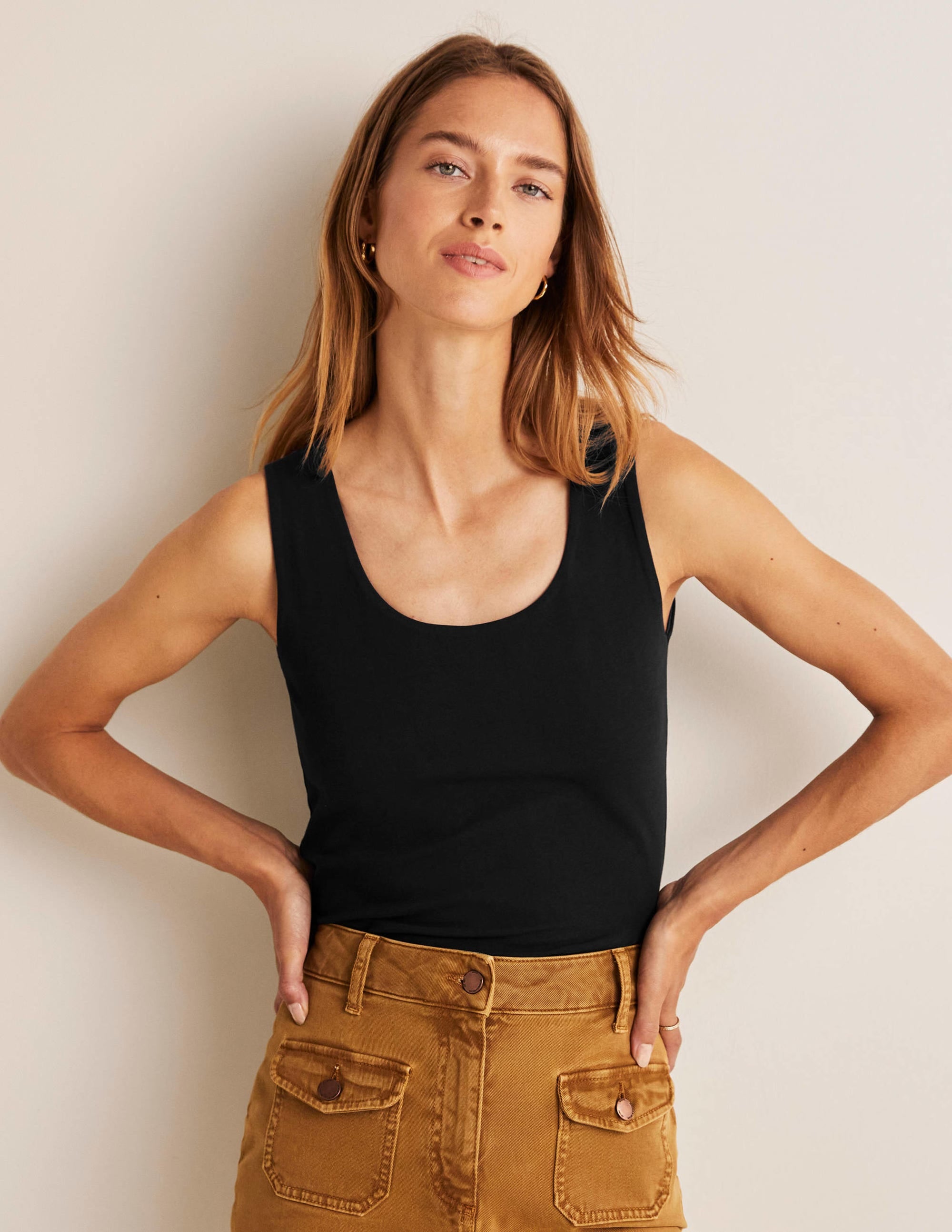 Double Layer Tank-Black - Image 1