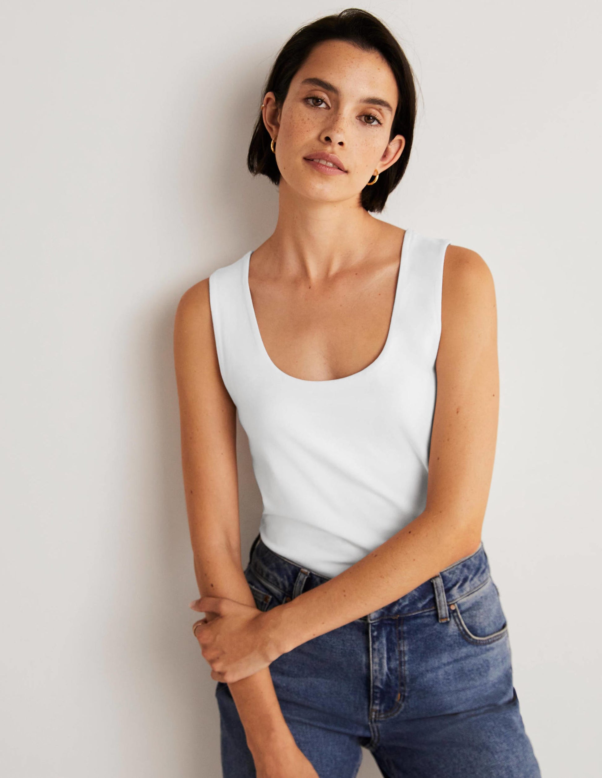 Double Layer Tank-White-1