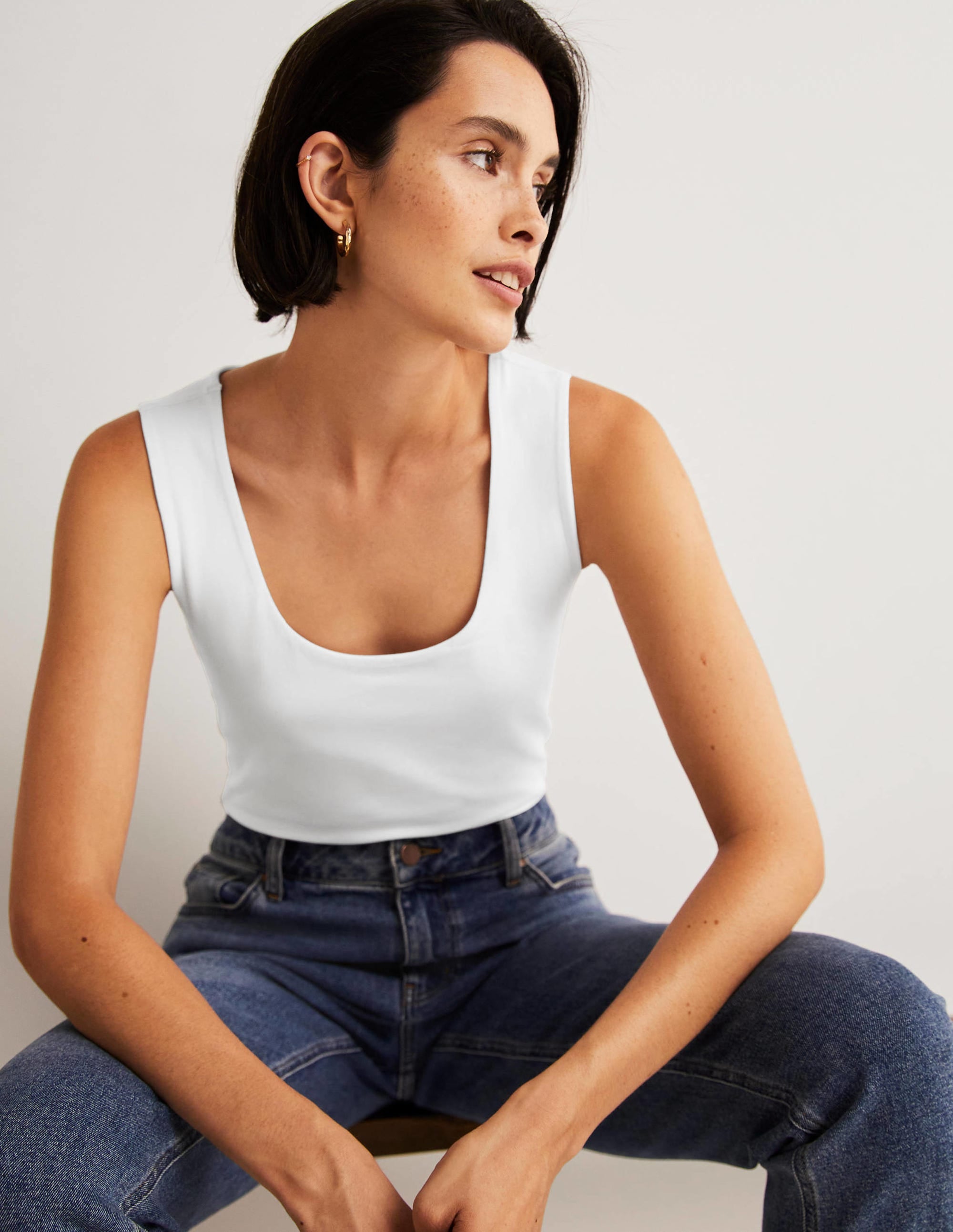 Double Layer Tank-White - Image 5