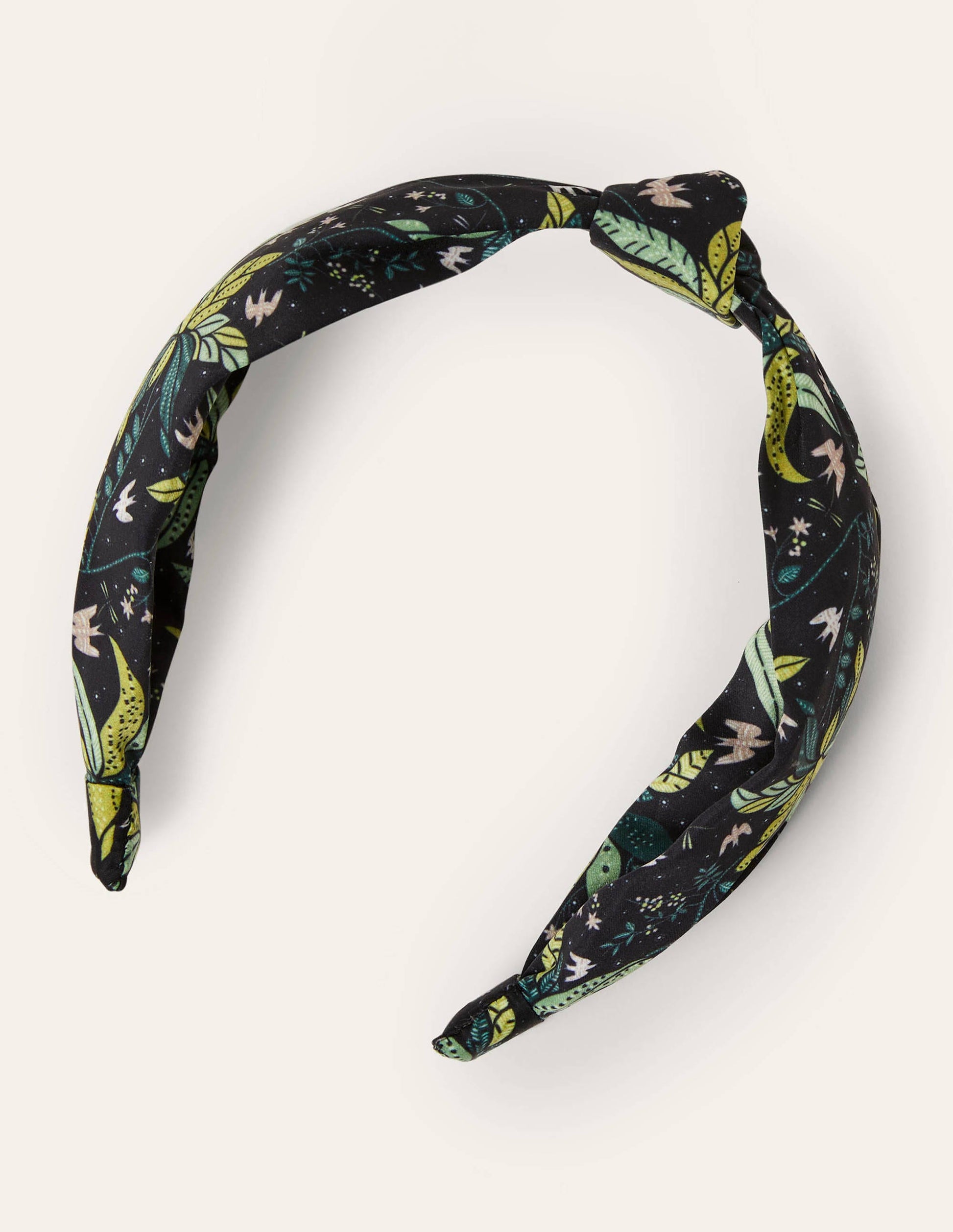 Knotted Headband-Black, Oriental Cascade-1