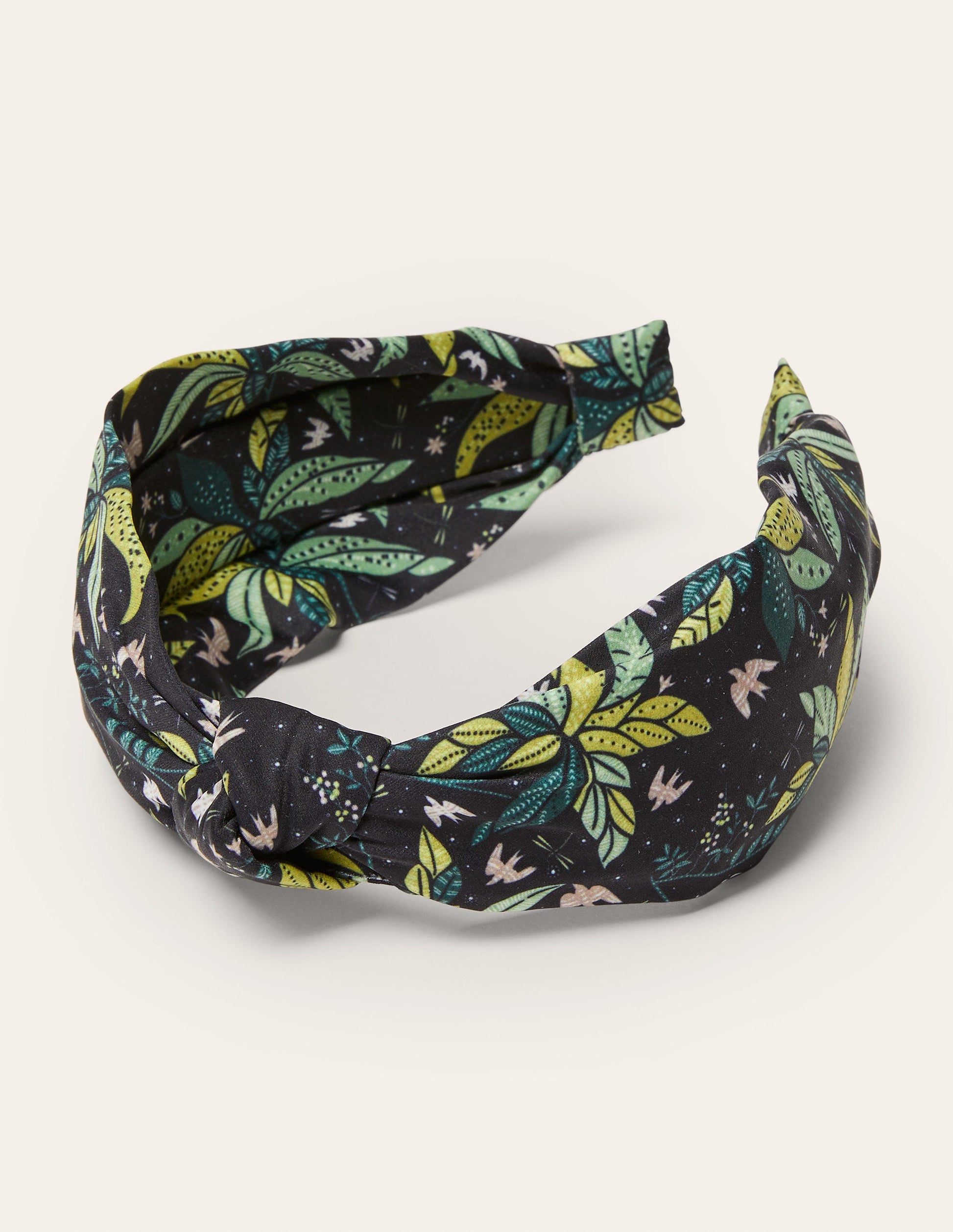 Knotted Headband-Black, Oriental Cascade-2