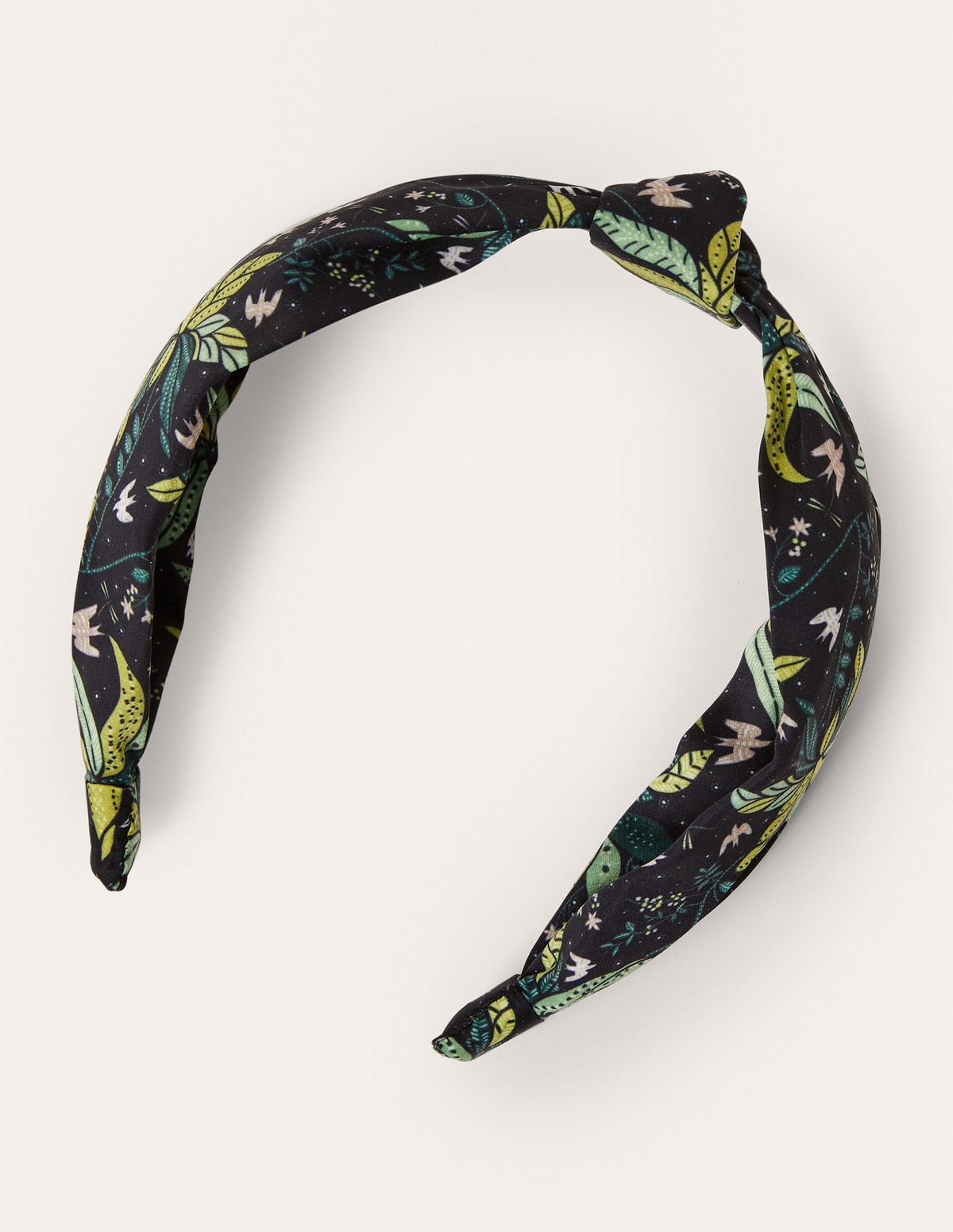 Knotted Headband-Black, Oriental Cascade-3