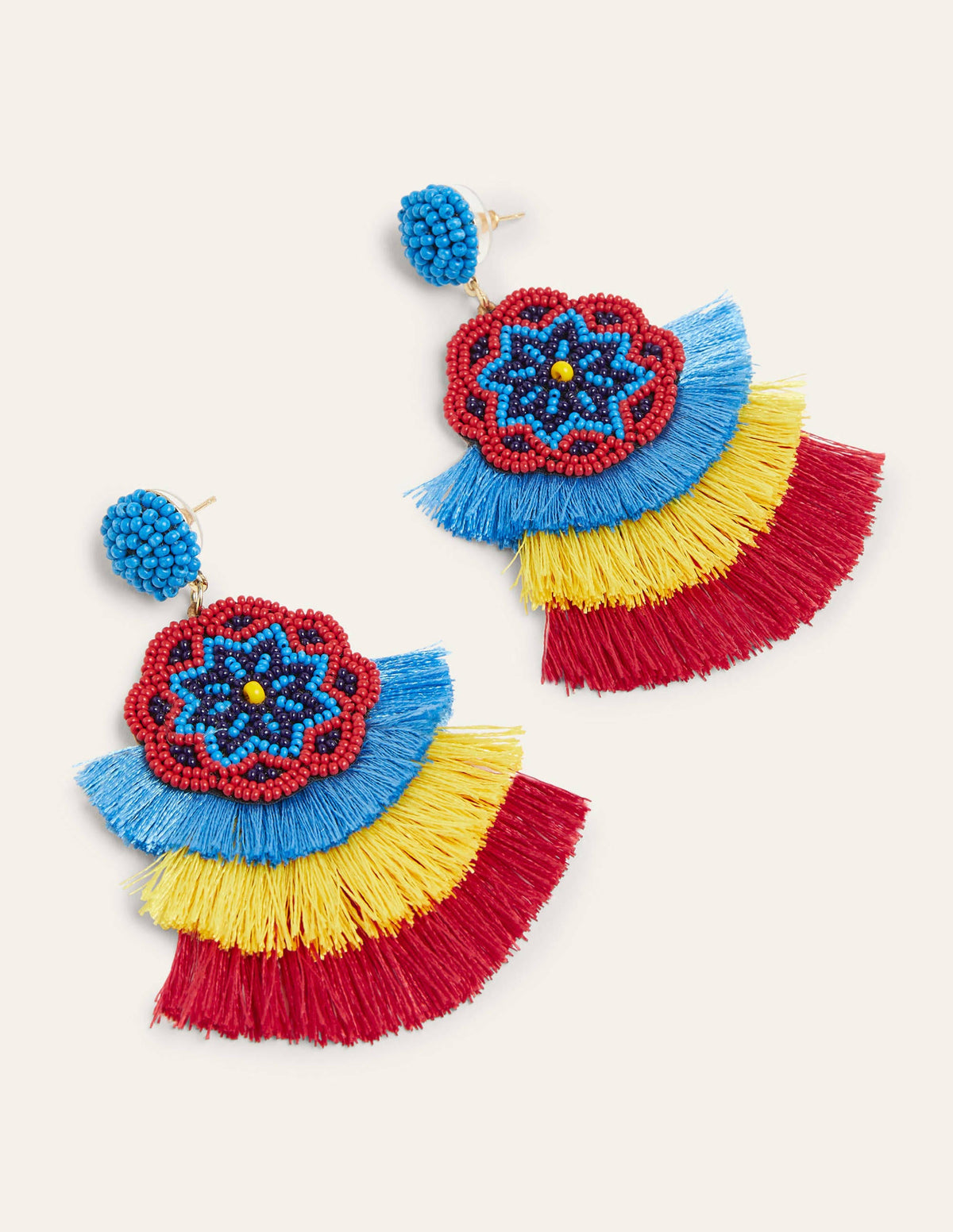 Beaded Earrings-Tassel - Image 1