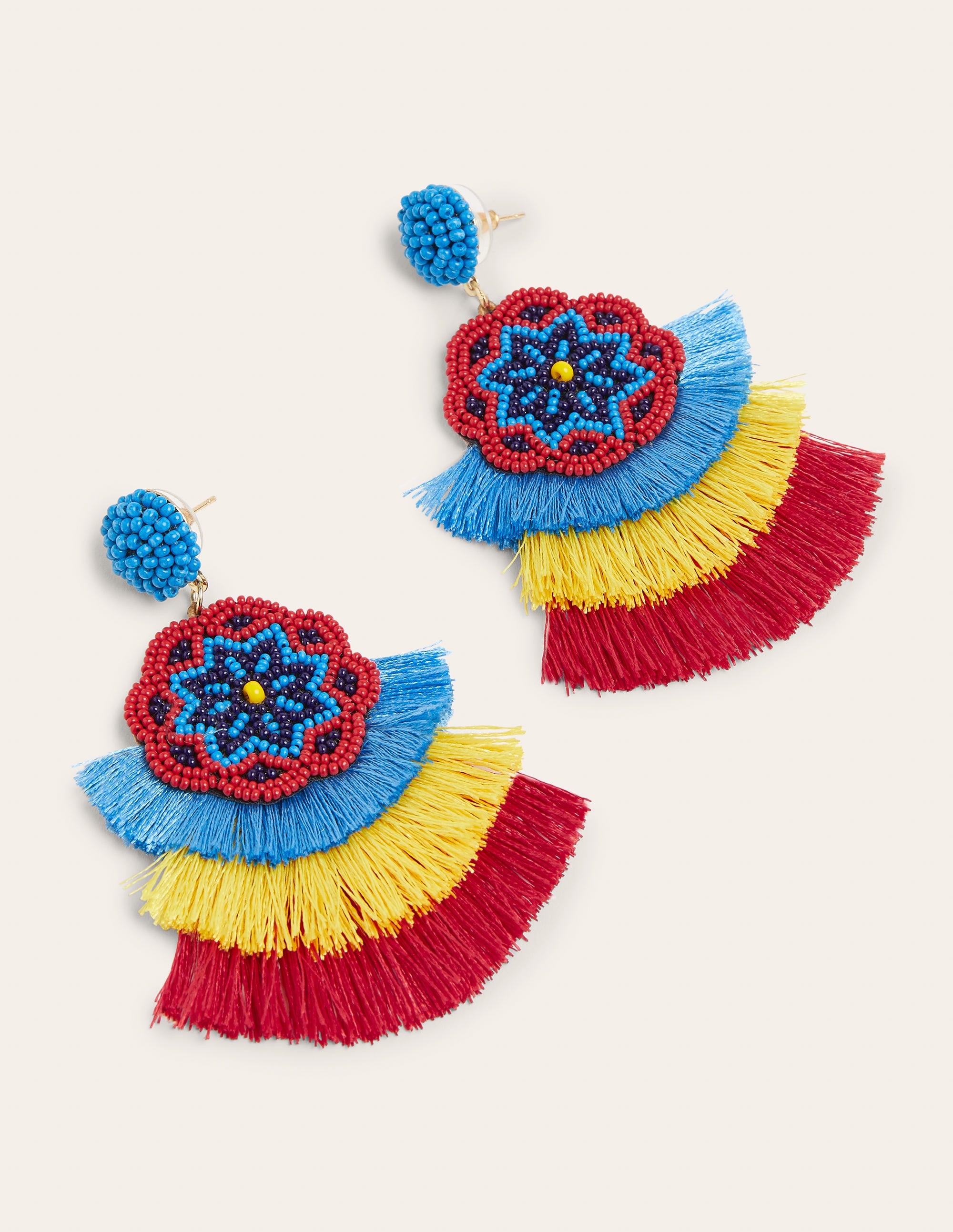 Beaded Earrings-Tassel - Image 4