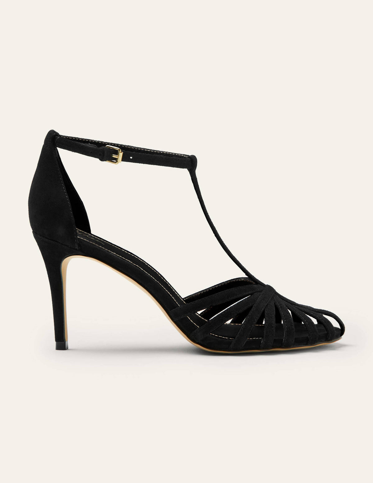 Tess Cage Heel Sandals-Black-2
