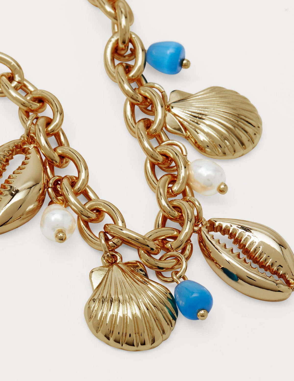 Shell Charm Bracelet-Gold - Image 2
