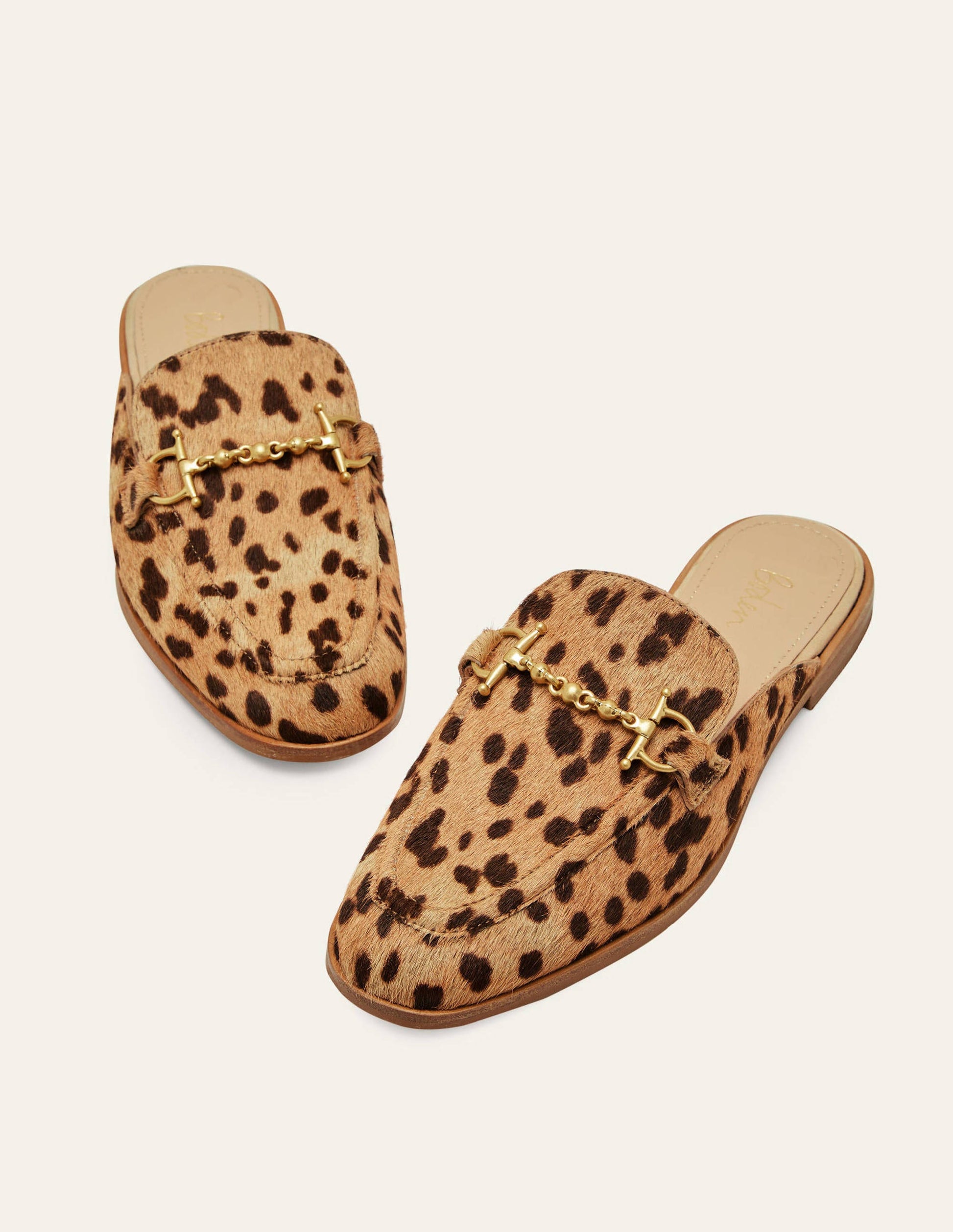 Snaffle Detail Backless Loafer-Leopard-1