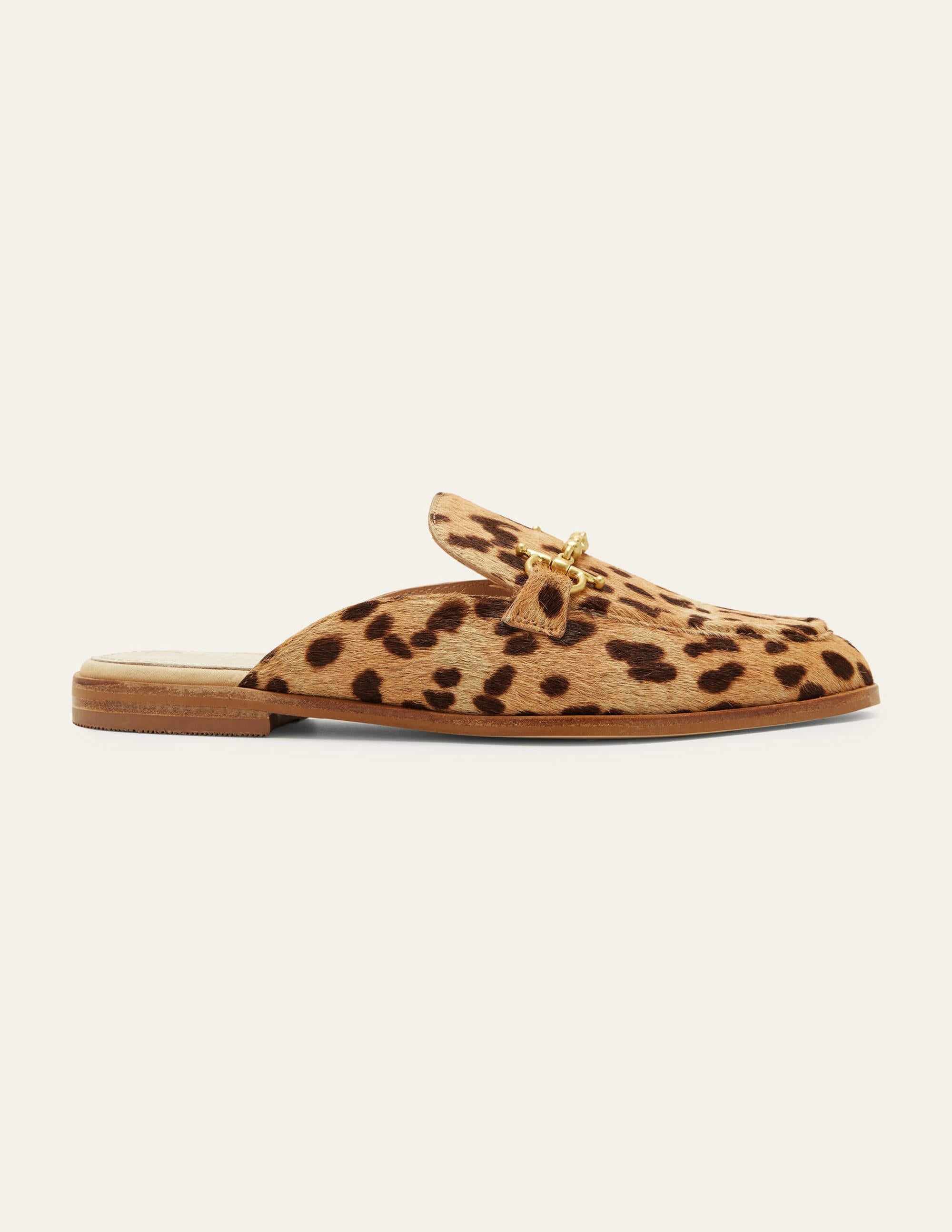 Snaffle Detail Backless Loafer-Leopard - Image 2