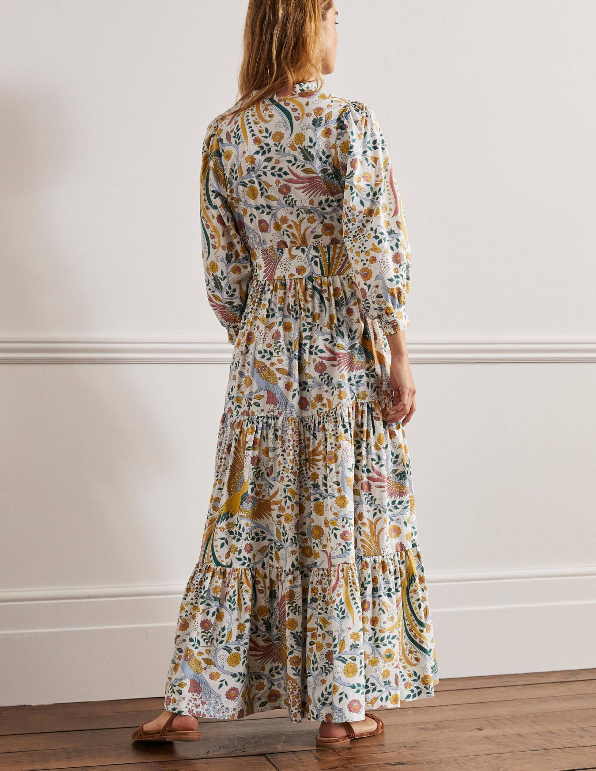 Ava Tiered Maxi Dress-Multi, Enchanting Peacock-5