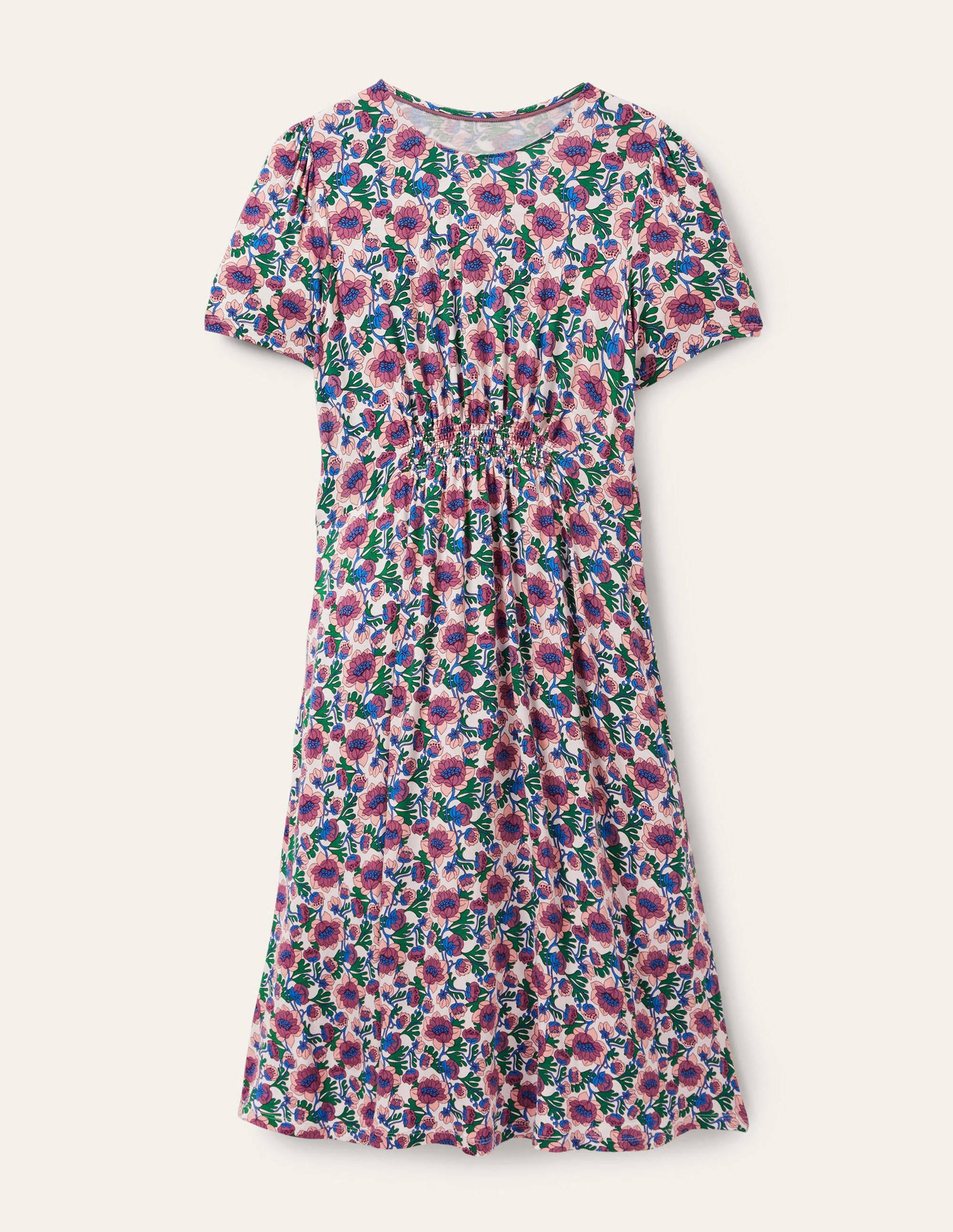 Crew Neck Jersey Dress-Multi Terrace Bud-6