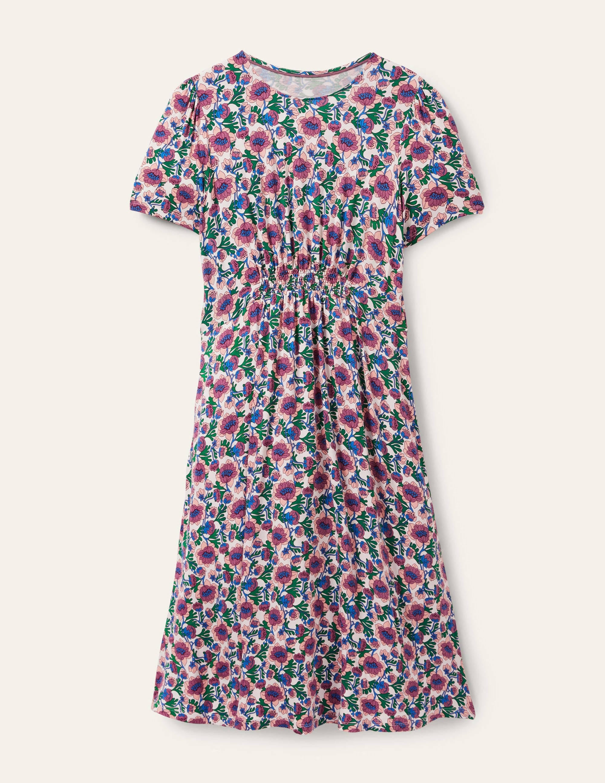Crew Neck Jersey Dress-Multi Terrace Bud - Image 6
