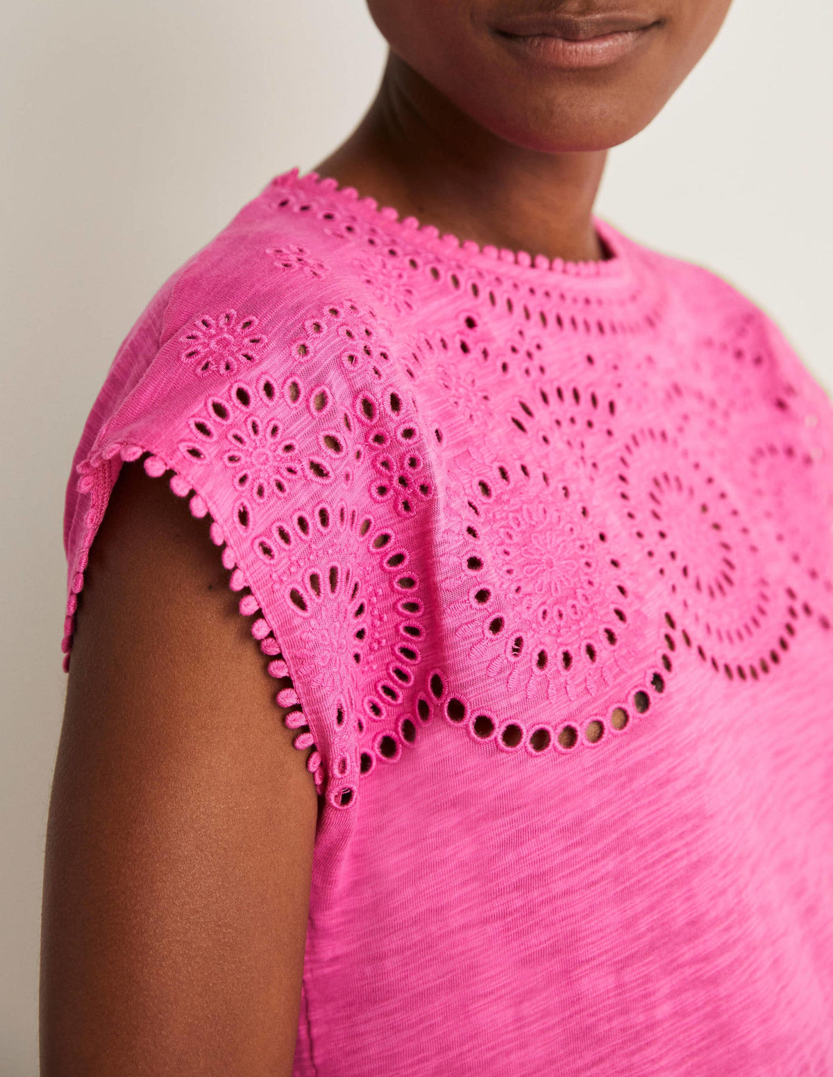 Cutwork Jersey T-shirt Dress-Pop Pansy-2