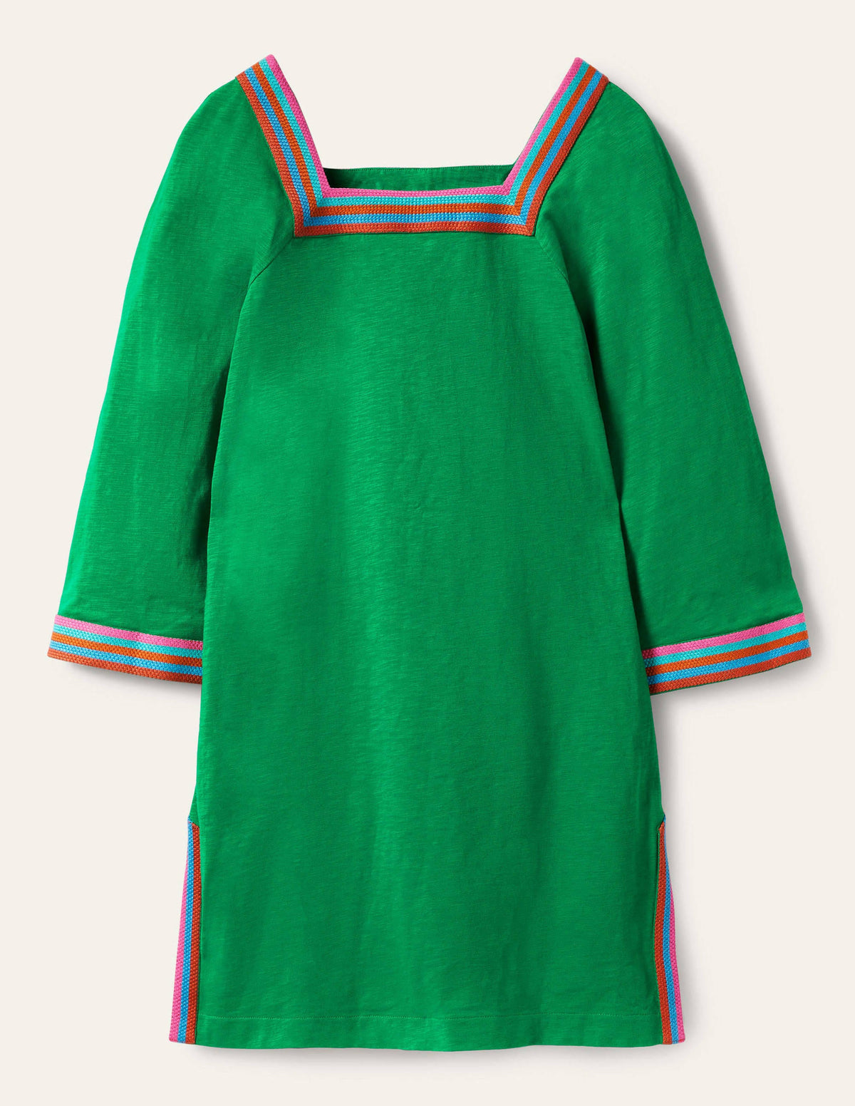 Embroidered Jersey Tunic-Rich Emerald-6