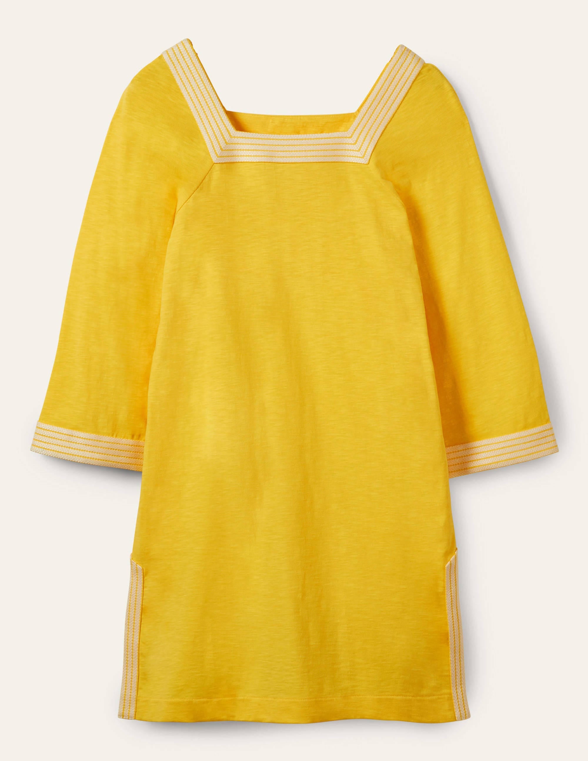 Embroidered Jersey Tunic-Lemon Zest - Image 5