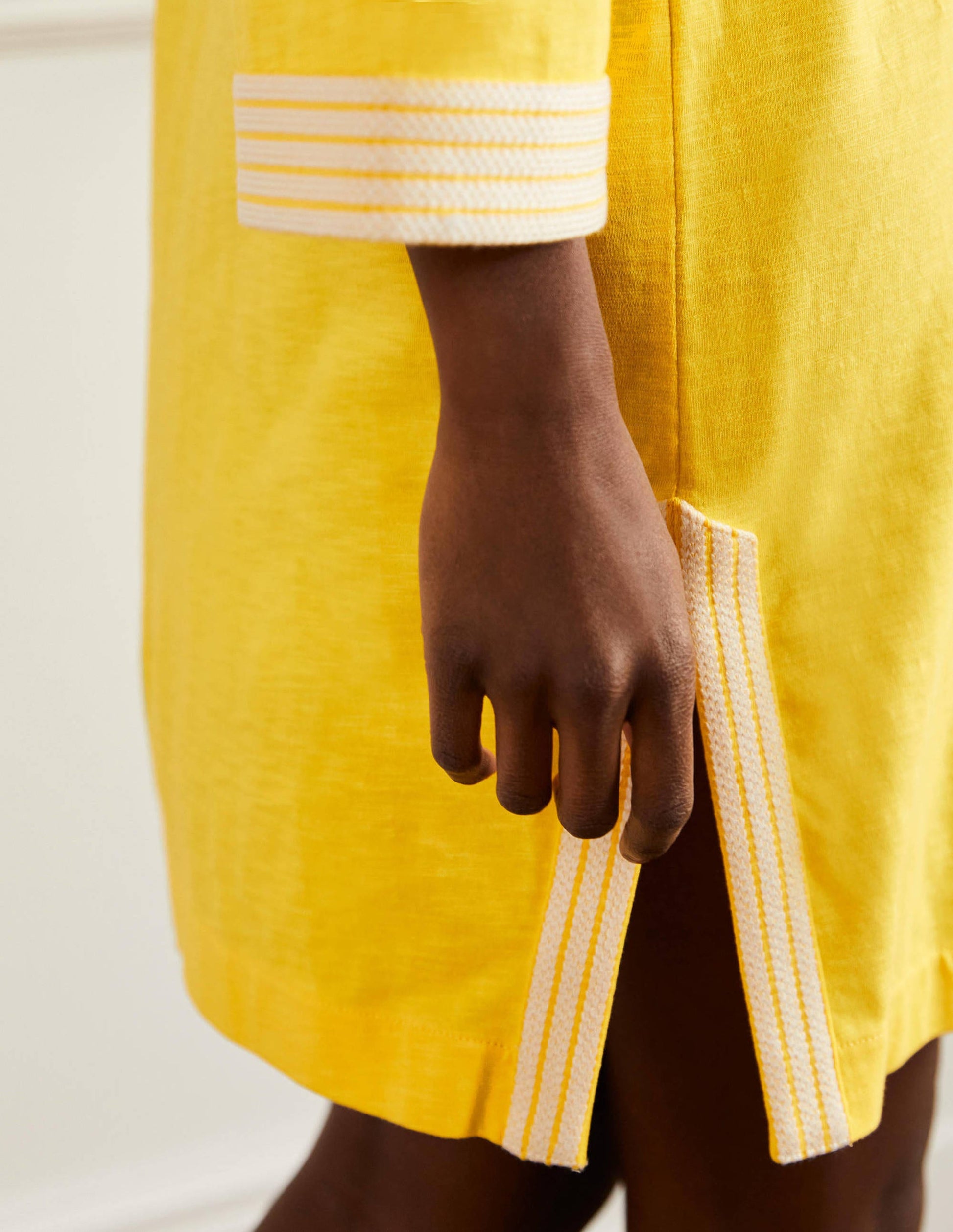 Embroidered Jersey Tunic-Lemon Zest-2