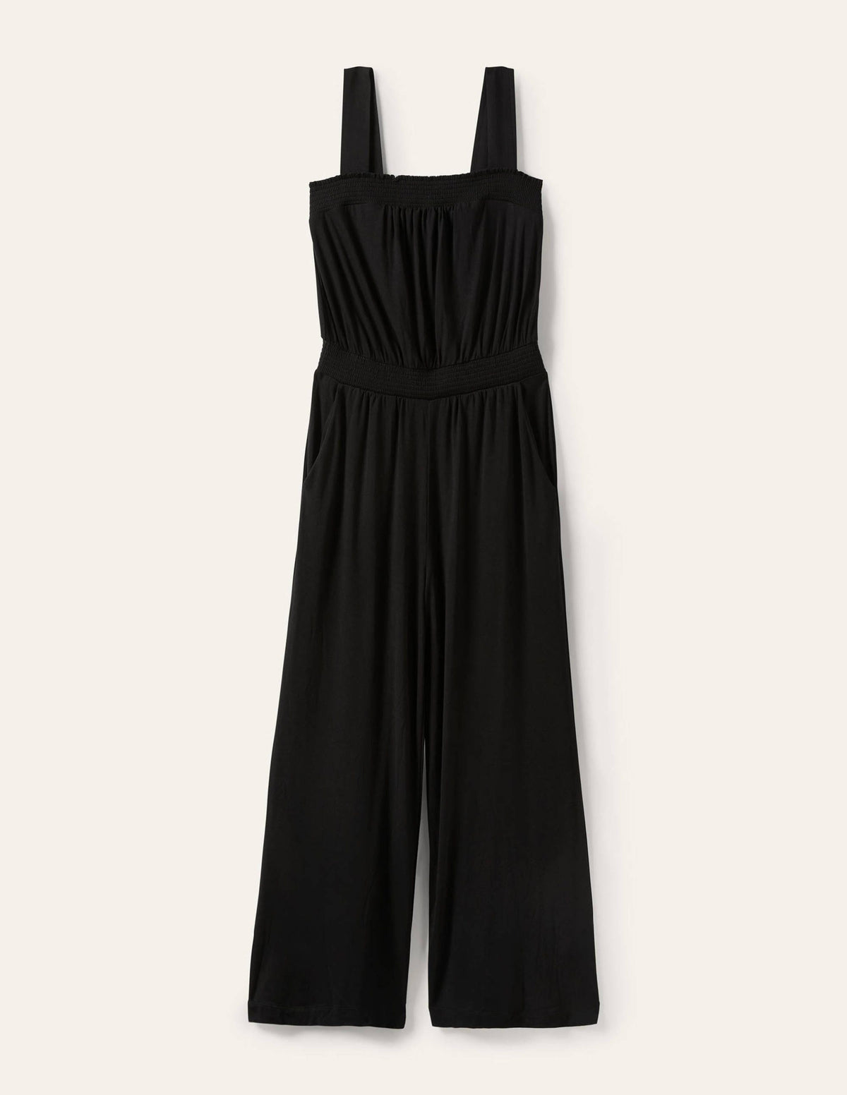 Strappy Jersey Jumpsuit-Black-5