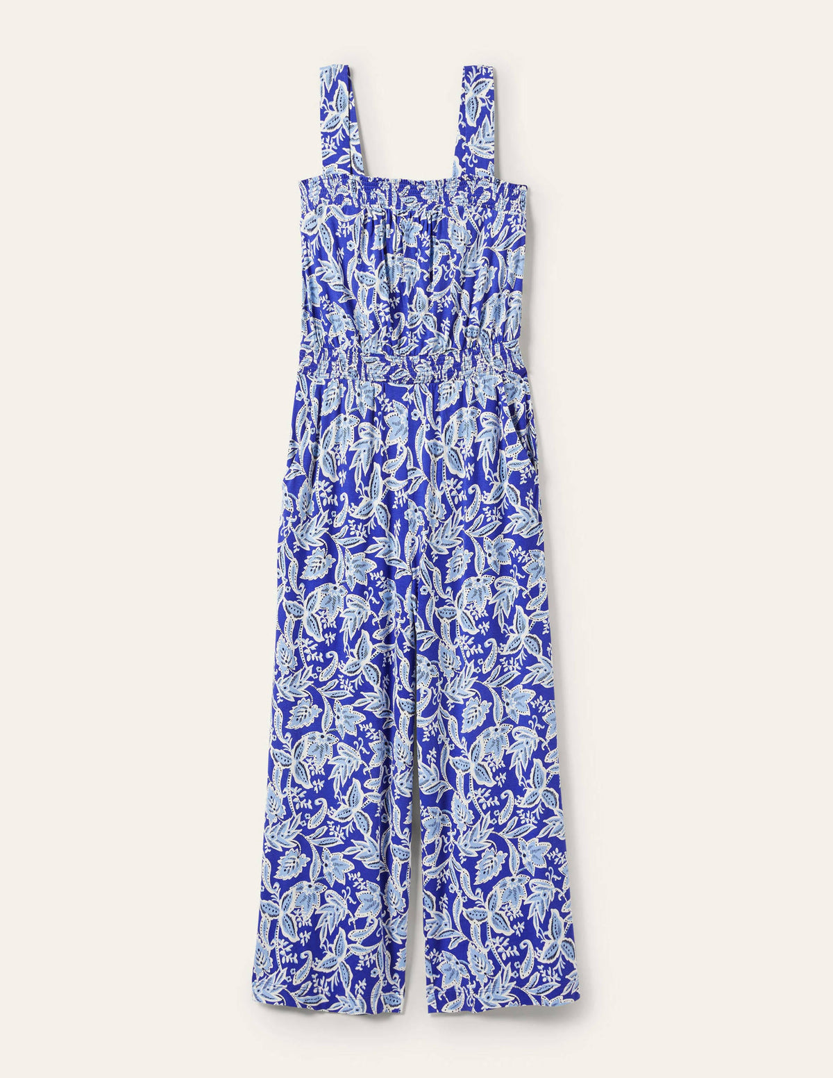 Strappy Jersey Jumpsuit-Atlantic Ocean, Wild Flora - Image 5