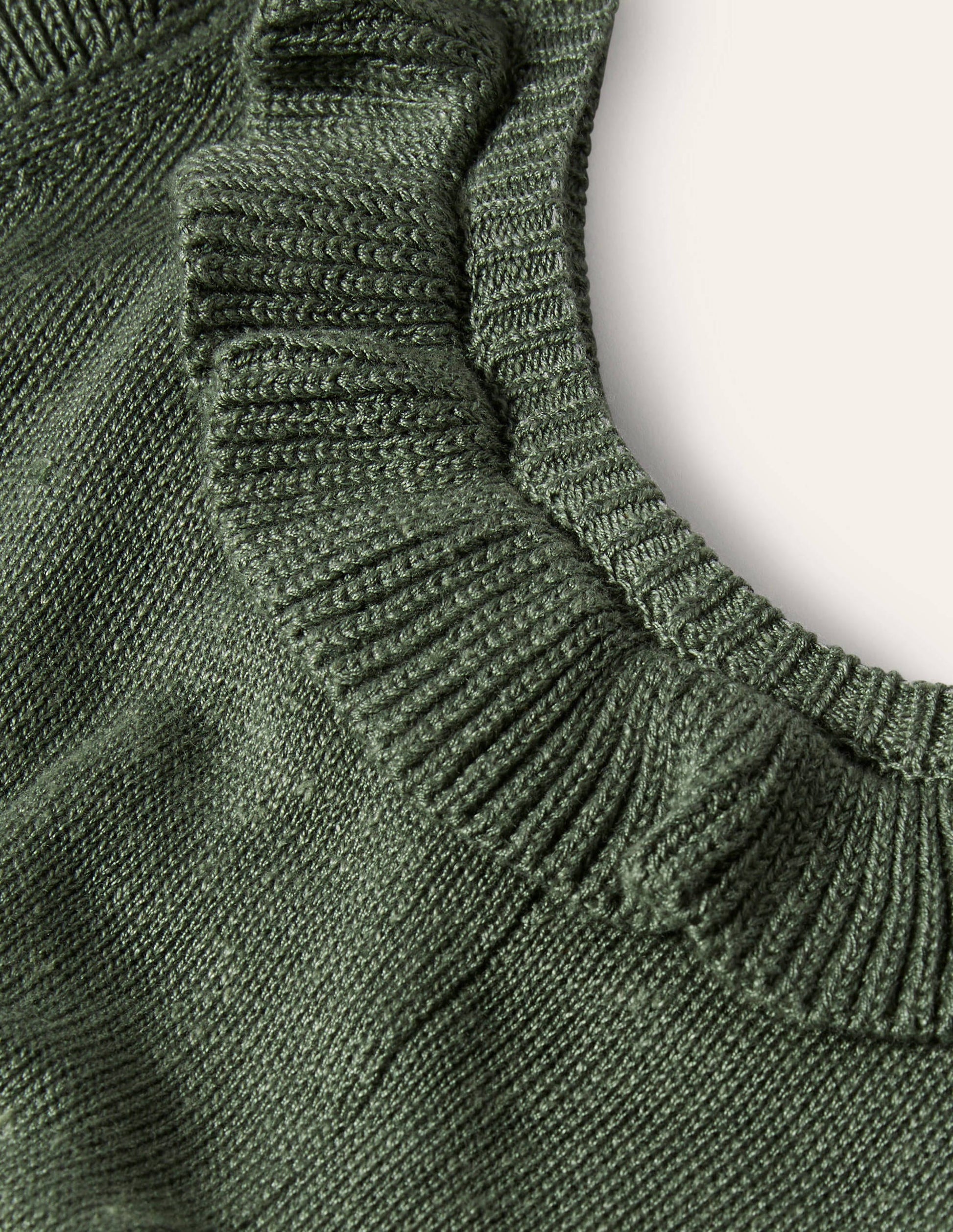 Frill Neck Knitted Midi Dress-Alder-5