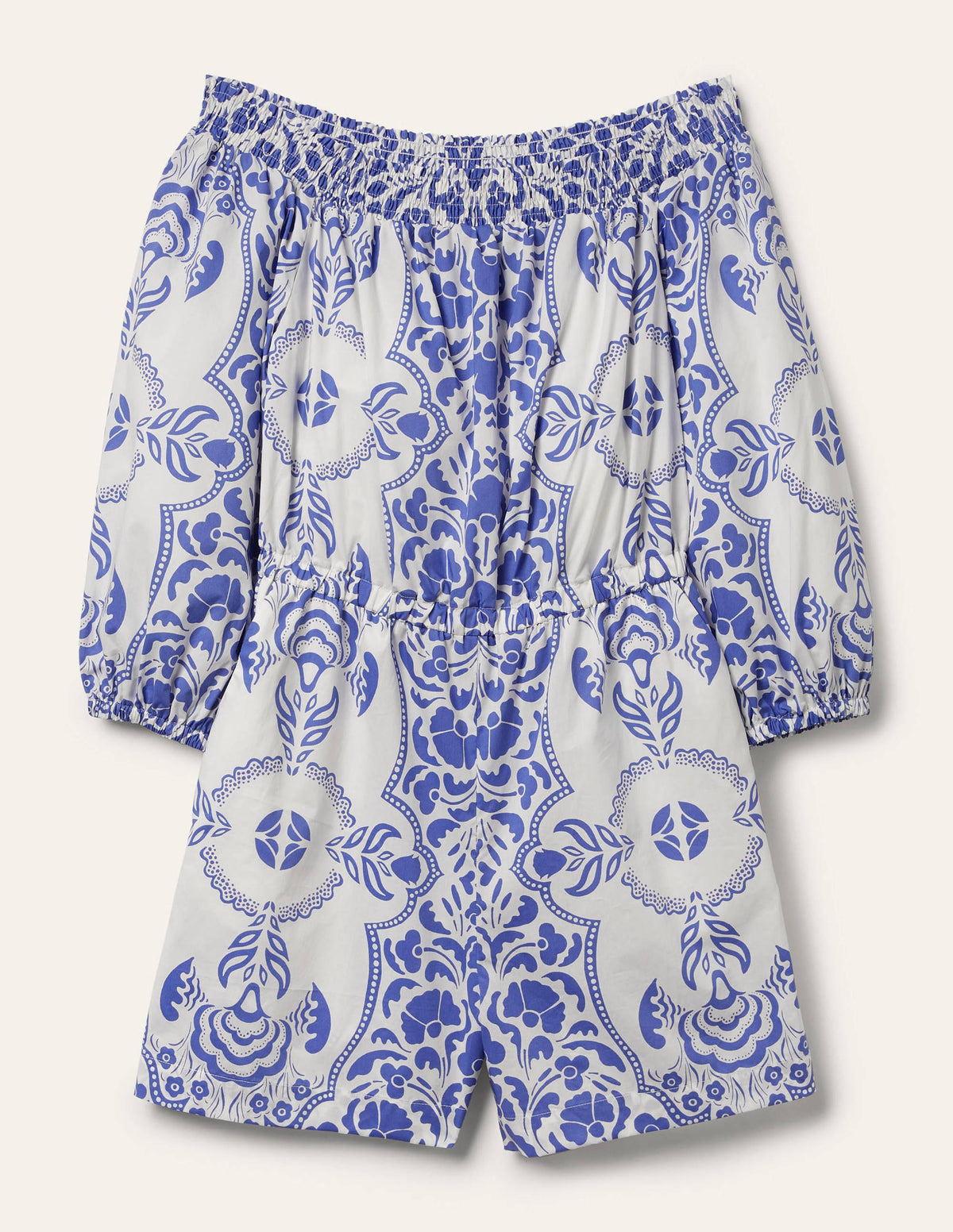 Off Shoulder Romper-Bluebell, Passion Bloom - Image 6