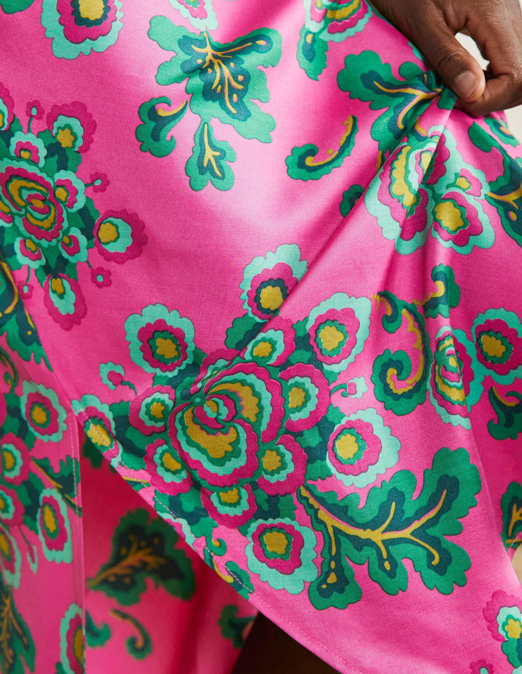 Elena Midi Slip Dress-Party Pink, Wild Blooms - Image 6