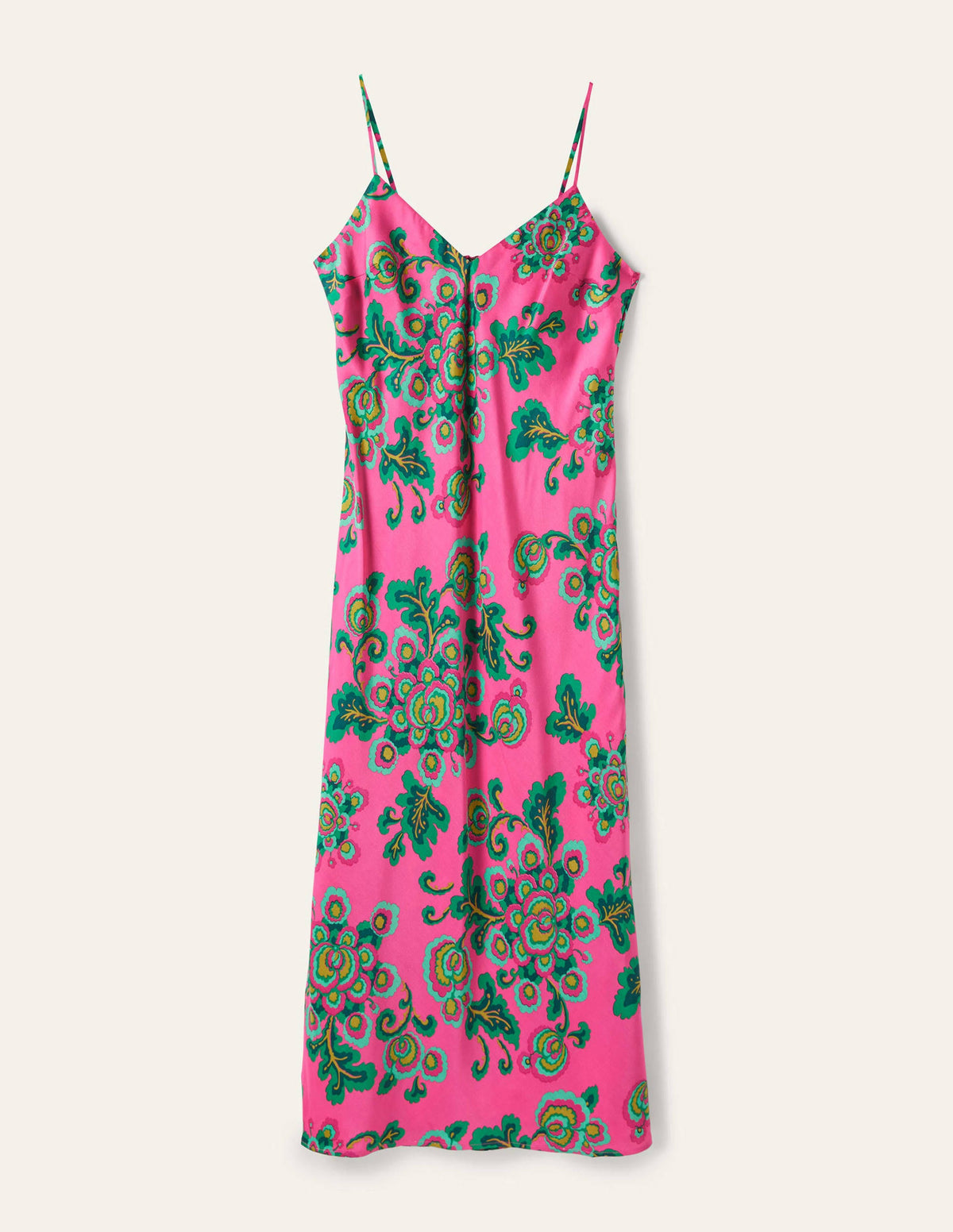 Elena Midi Slip Dress-Party Pink, Wild Blooms - Image 7