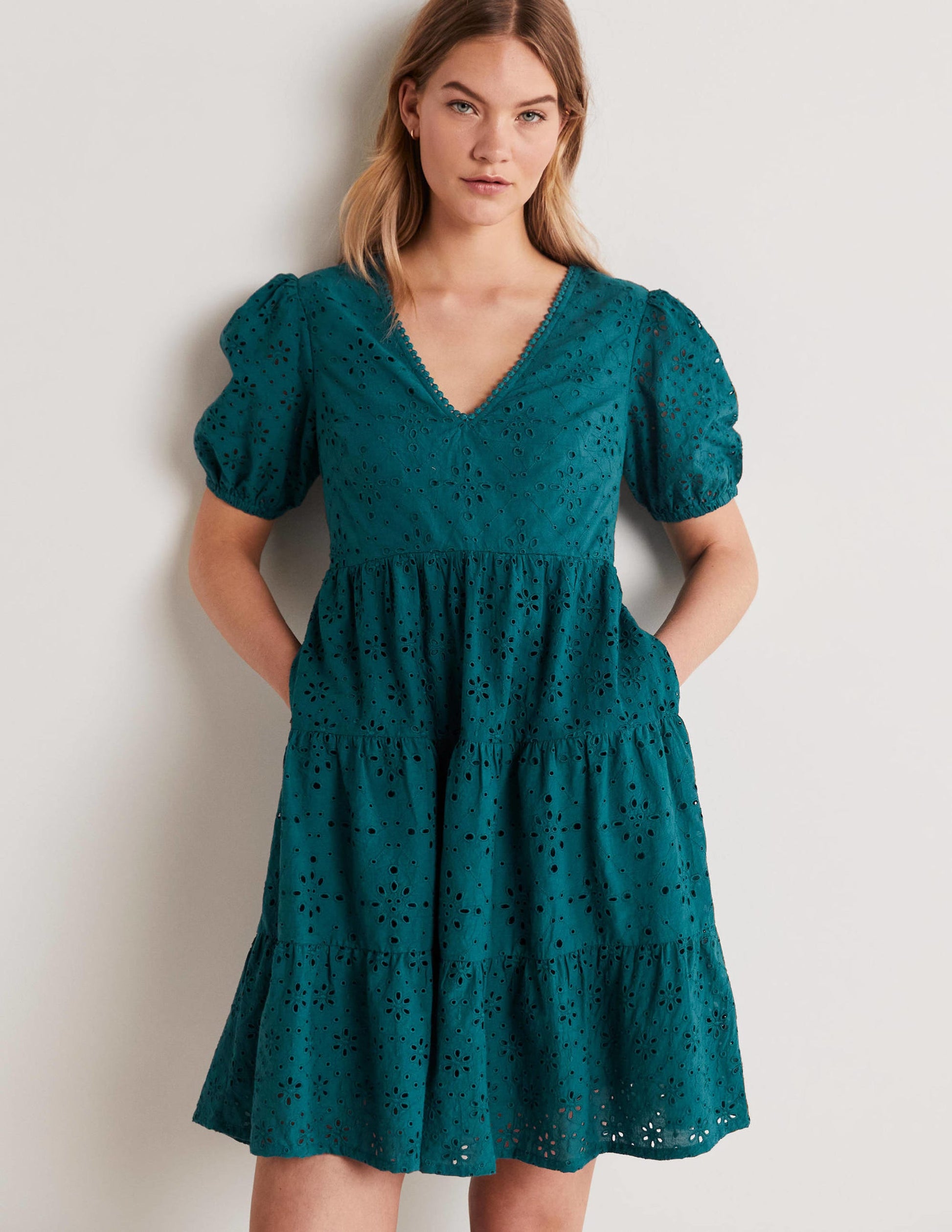 Back Detail Broderie Dress-Chesapeake Bay-4