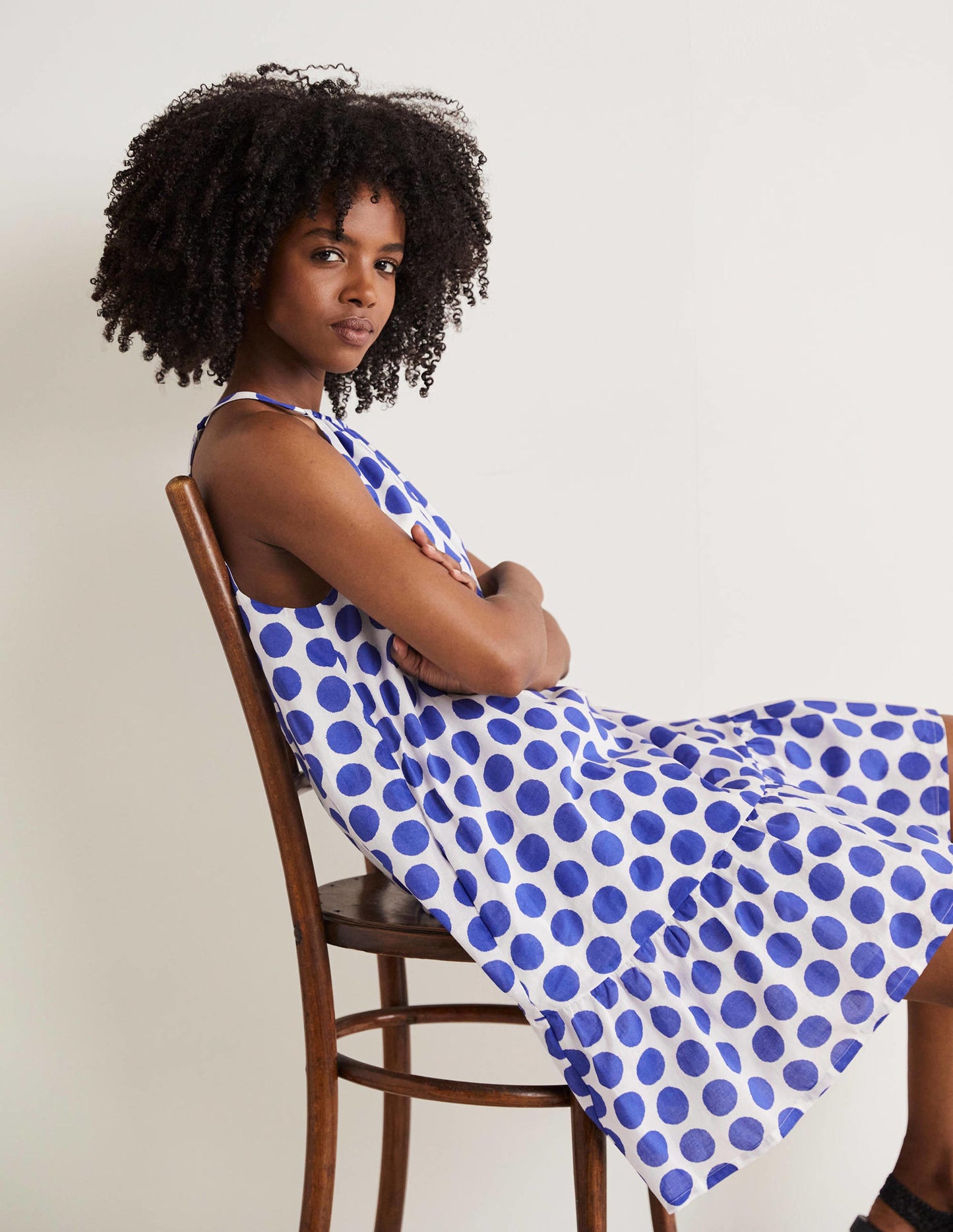 Ingrid Halterneck Dress-Atlantic Ocean, Ikat Spot