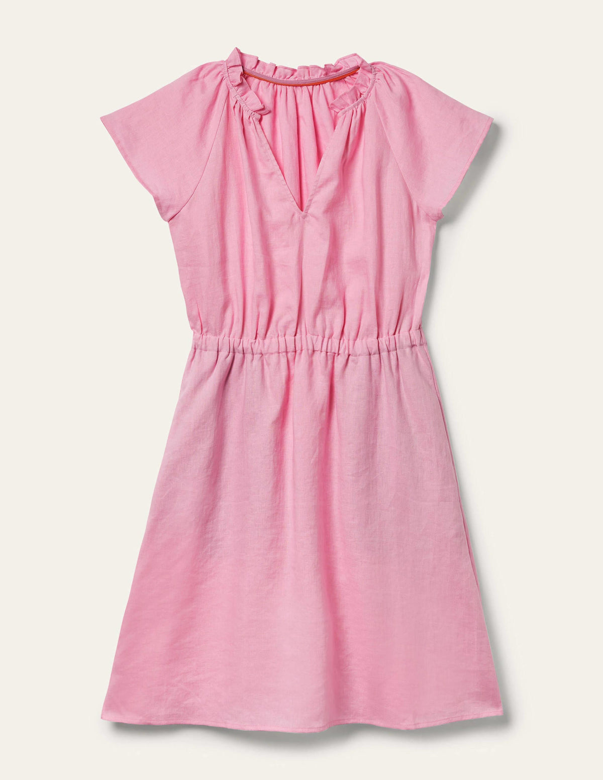 Short Sleeve Linen Dress-Bon Bon-6