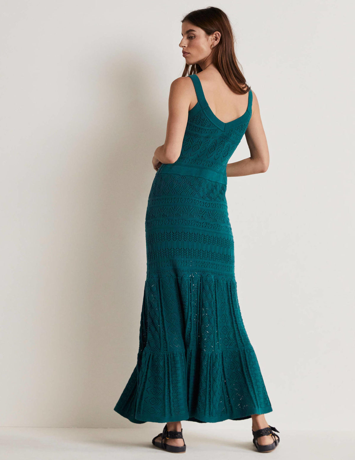 Knitted Lace Maxi Dress-Chesapeake Bay - Image 2