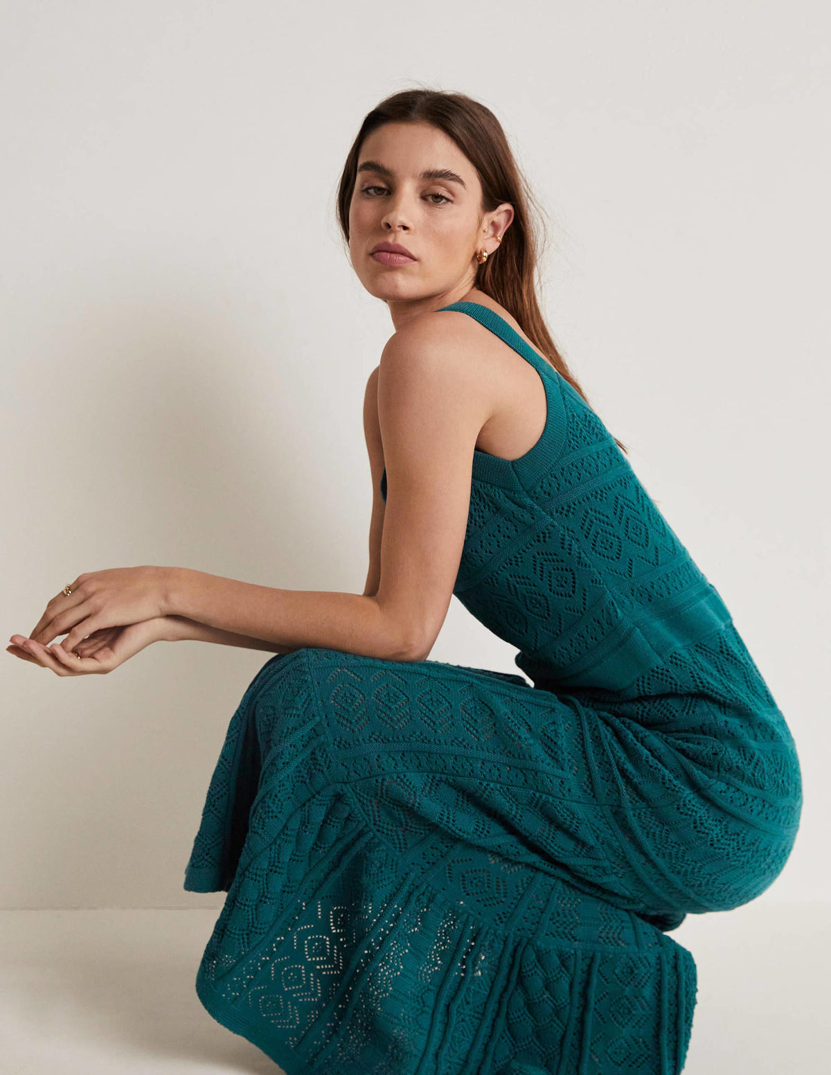 Knitted Lace Maxi Dress-Chesapeake Bay-5