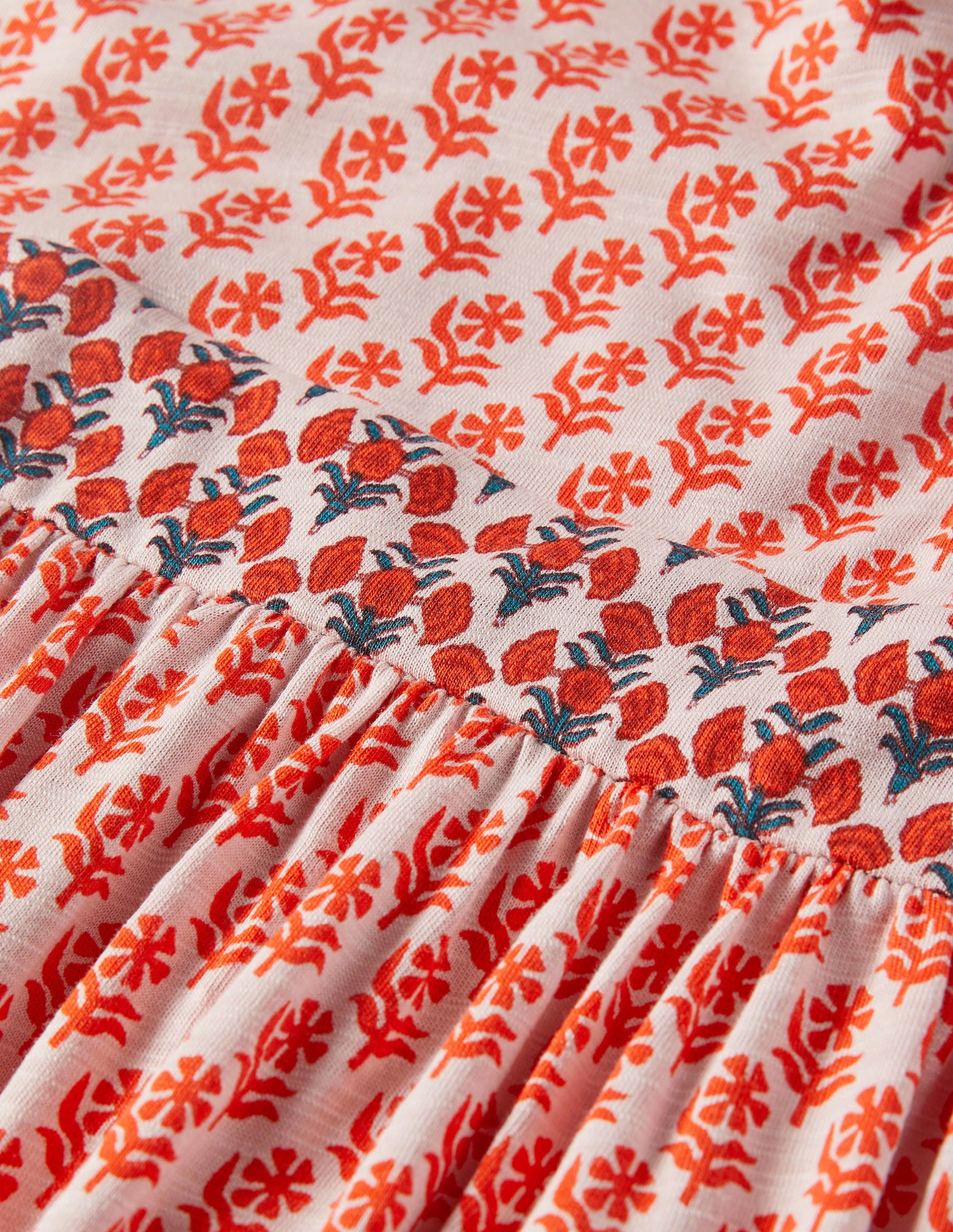 Strappy Jersey Maxi Dress-Milkshake, Woodblock Bloom - Image 6