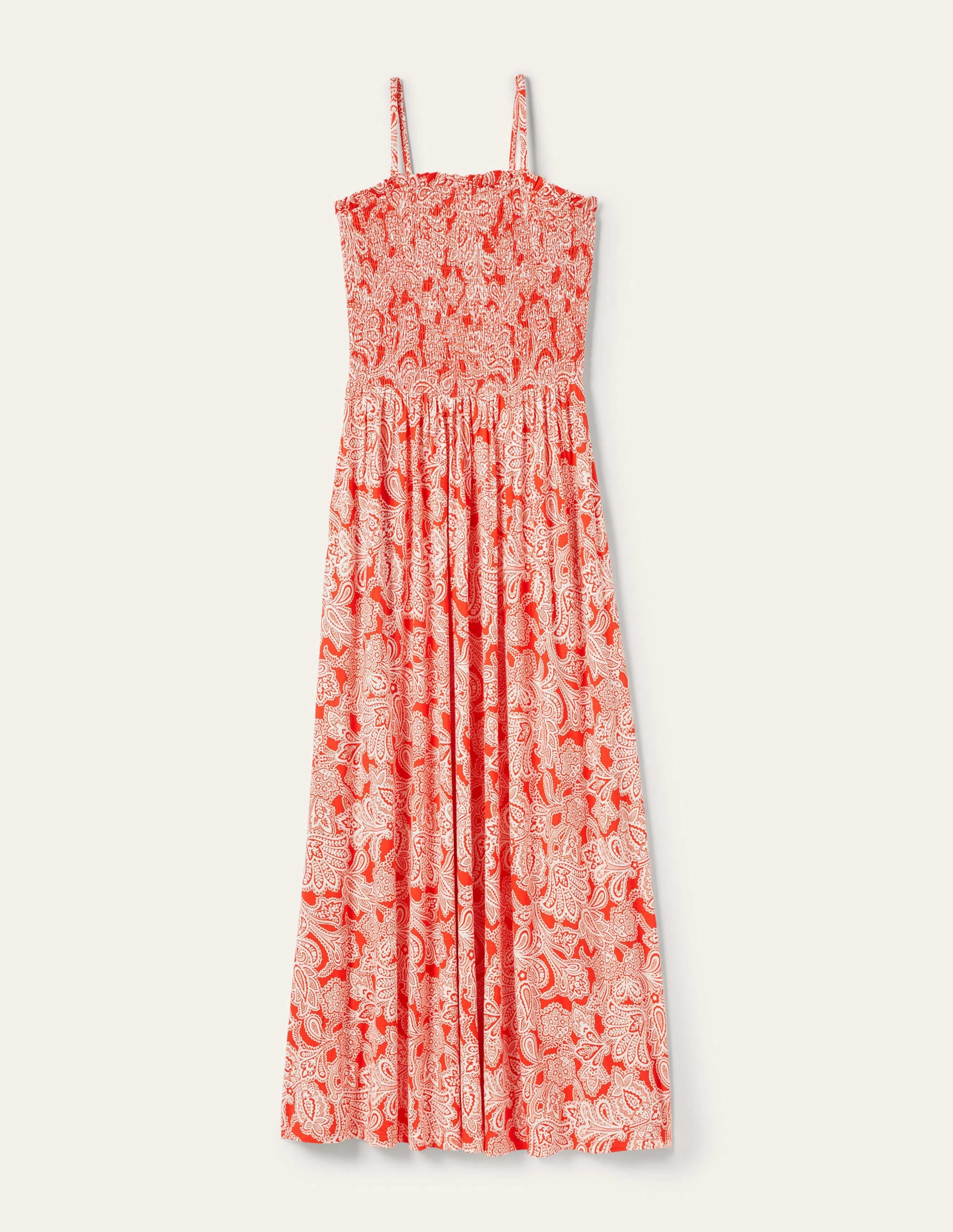 Strapless Jersey Maxi Dress-Firecracker, Paisley Bud - Image 7