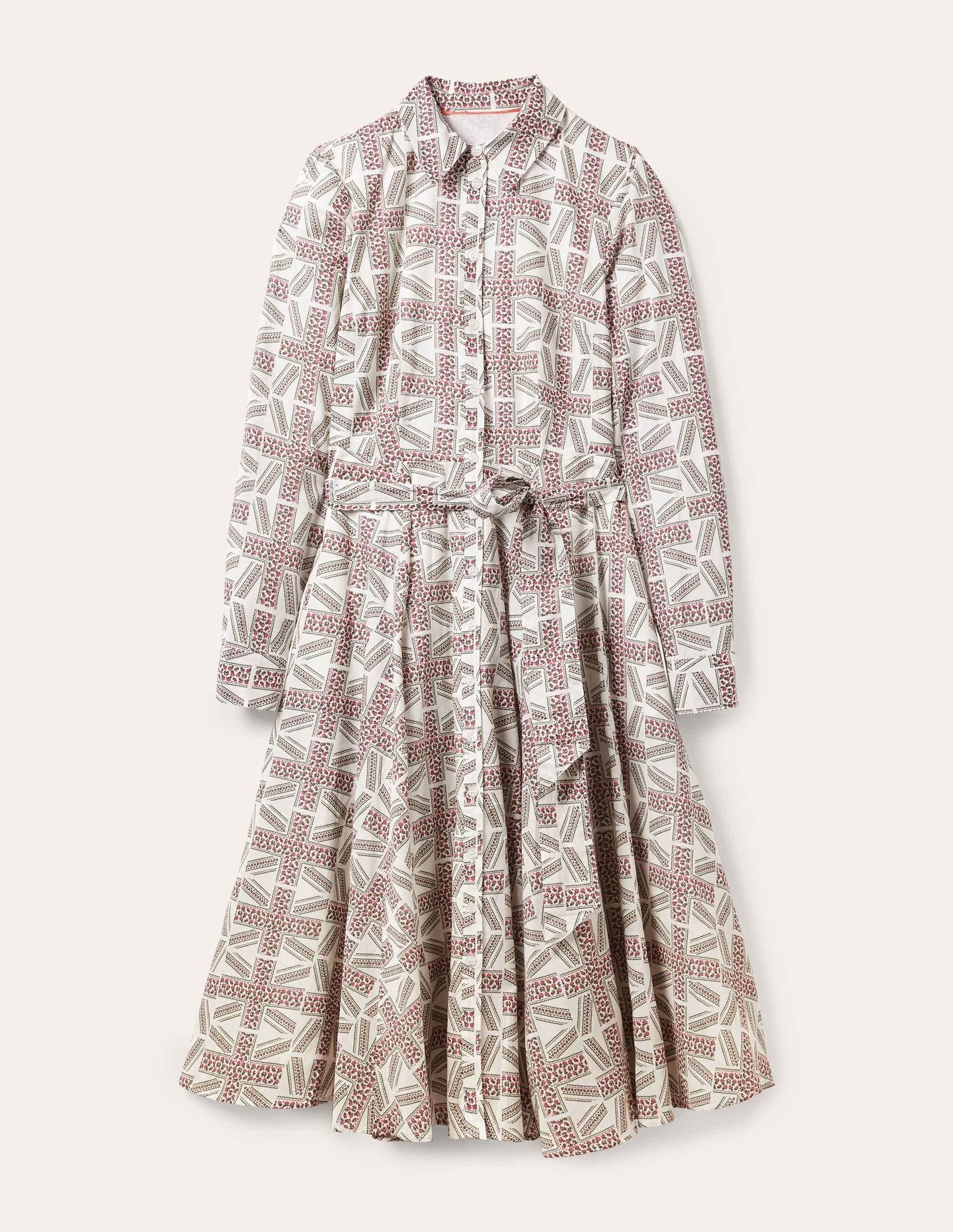 Jubilee Midi Shirt Dress-Ivory, Regal Bloom - Image 9