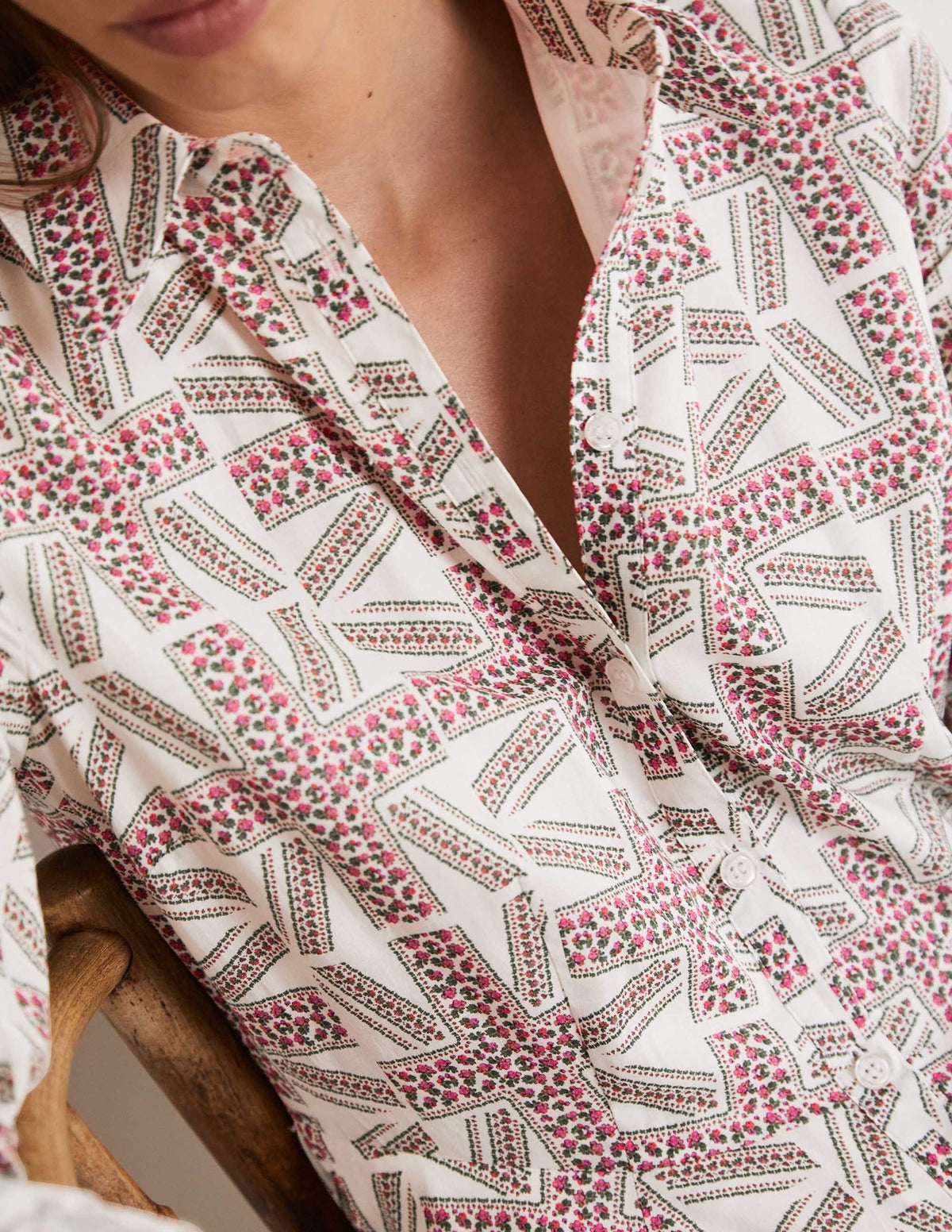 Jubilee Midi Shirt Dress-Ivory, Regal Bloom-2