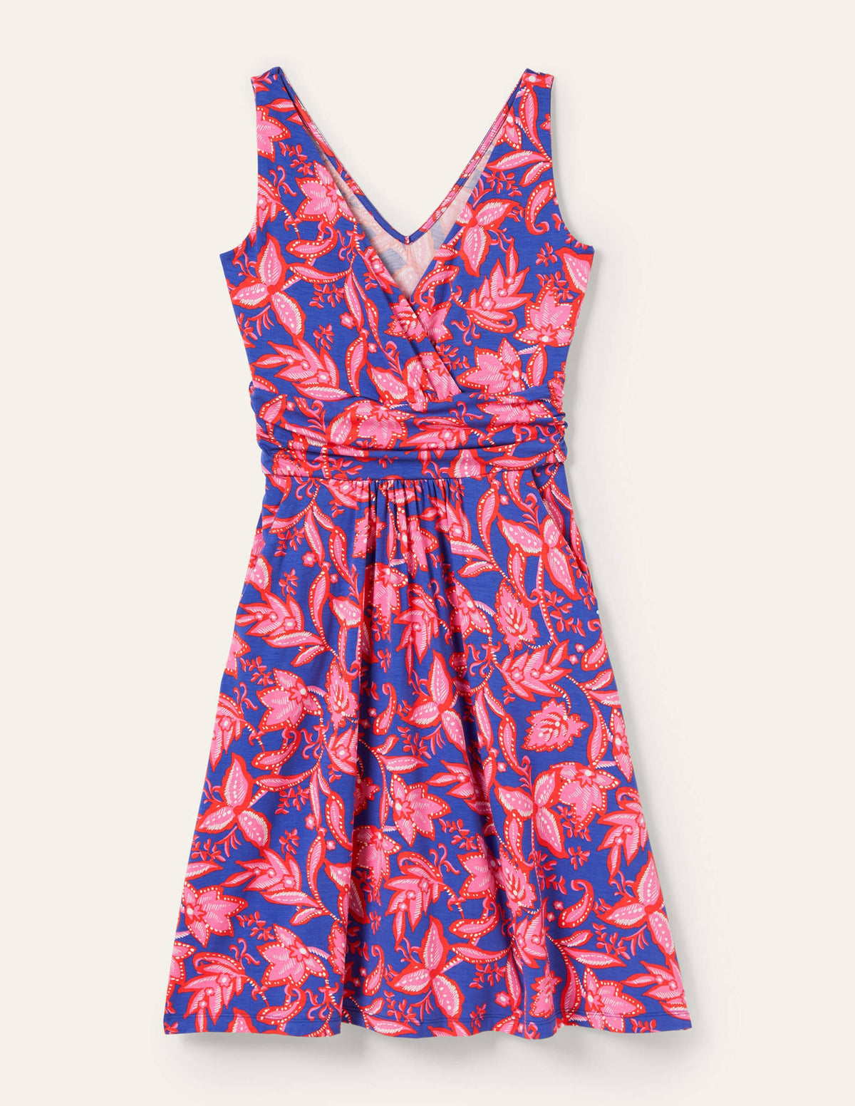 Effie V-Neck Jersey Dress-Strawberry Daiquiri Wild Flora - Image 6