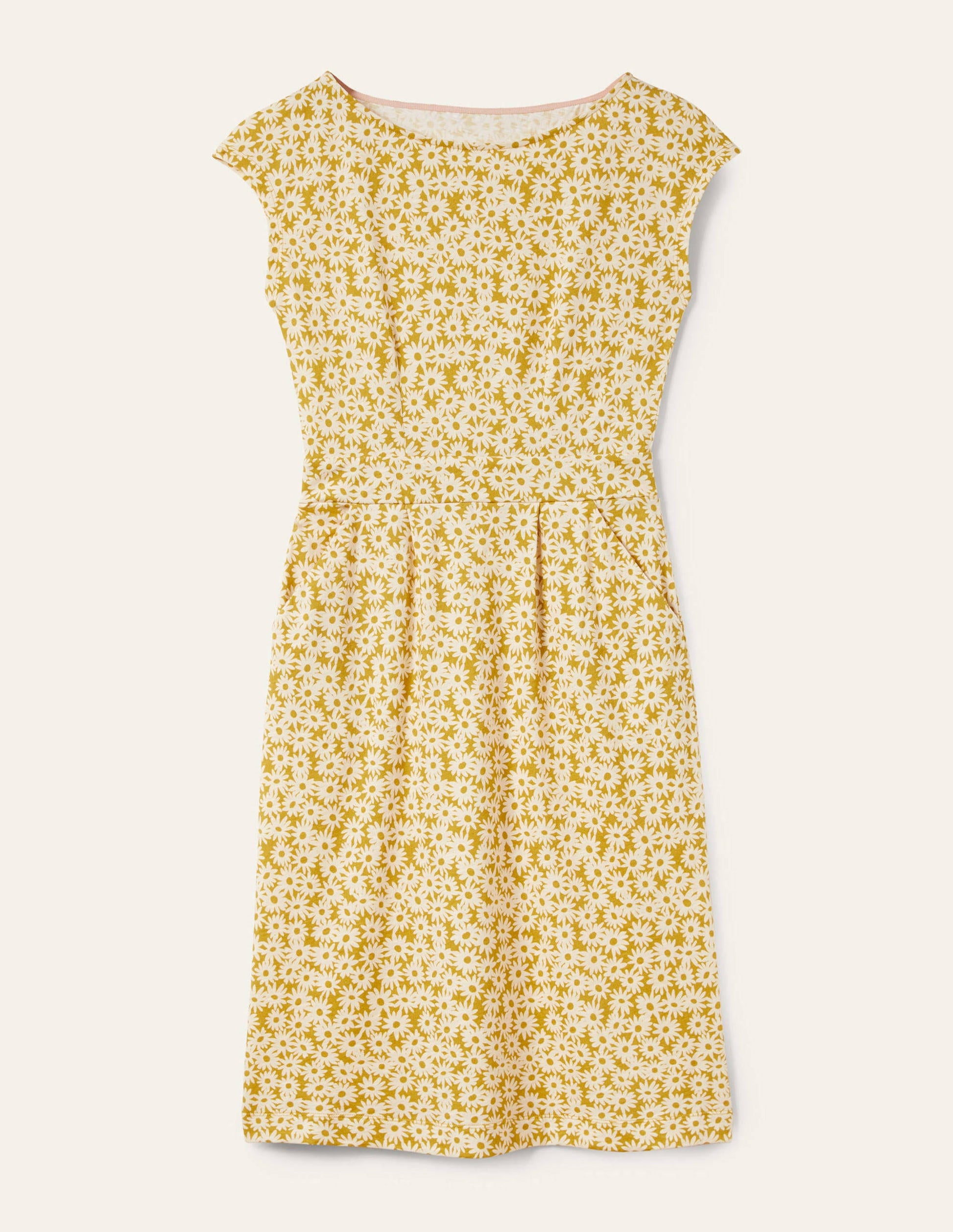 Florrie Jersey Dress-Olive Oil, Daisy Floral-5