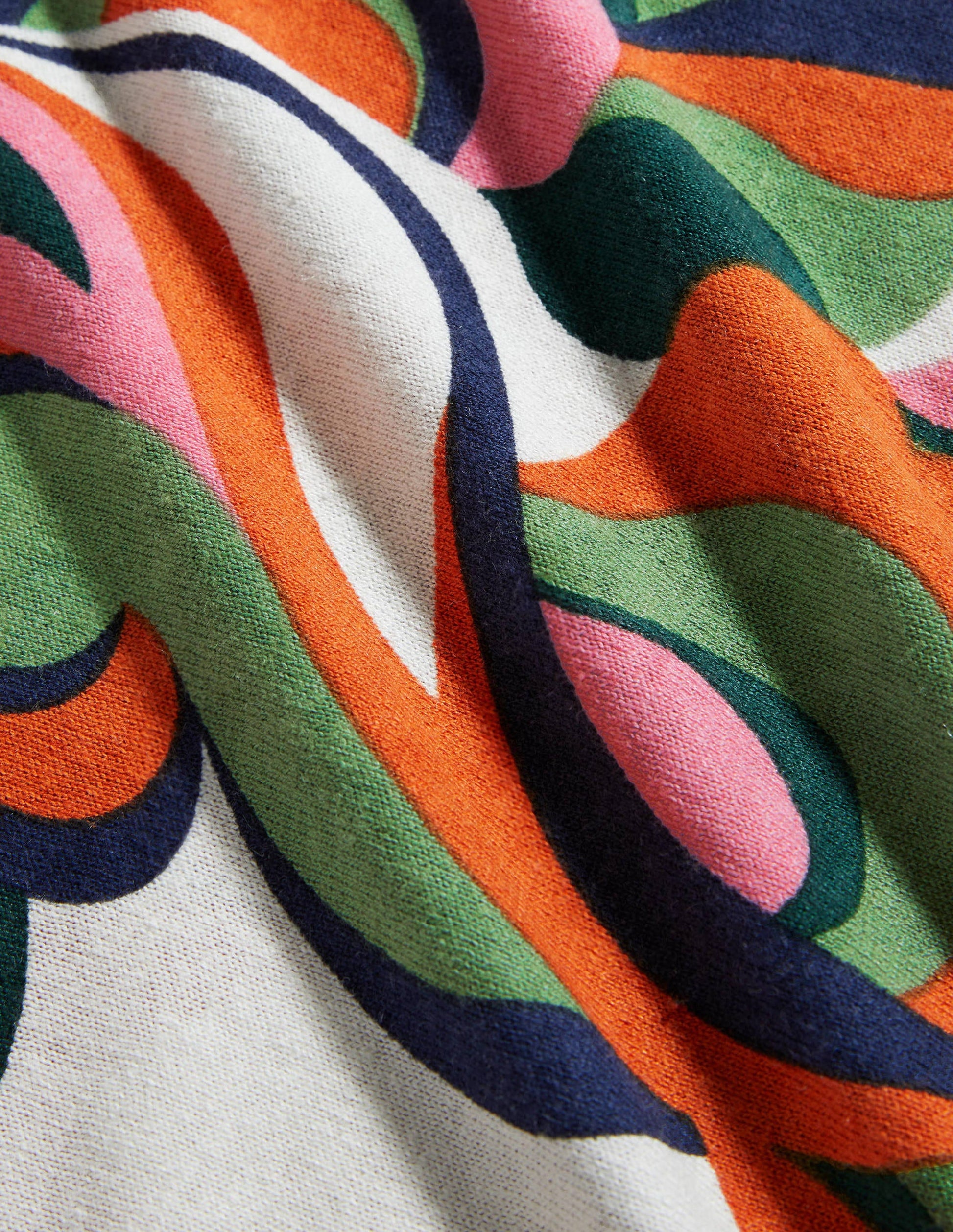 Cara Knitted T-Shirt-Abstract Swirl, Multi-5