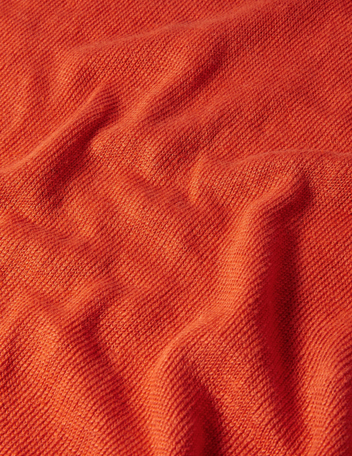 Linen Knitted  T-shirt-Bright Papaya - Image 5