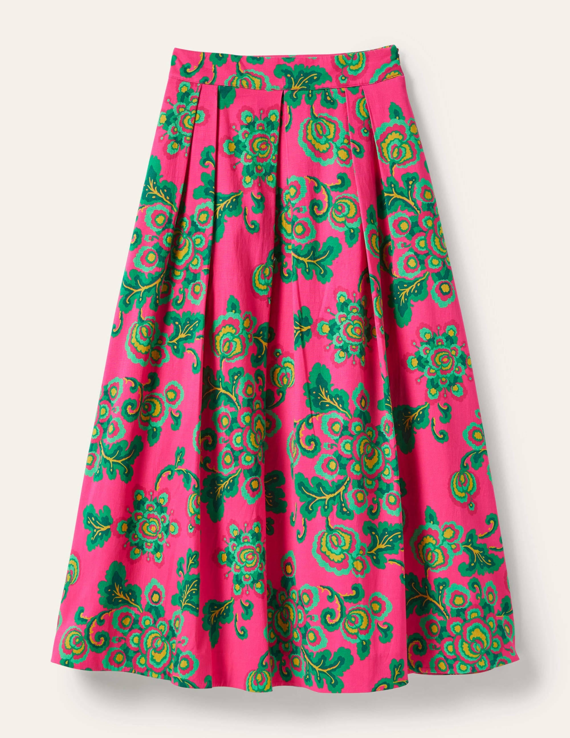 Scarlett Printed Midi Skirt-Party Pink, Wild Blooms - Image 6