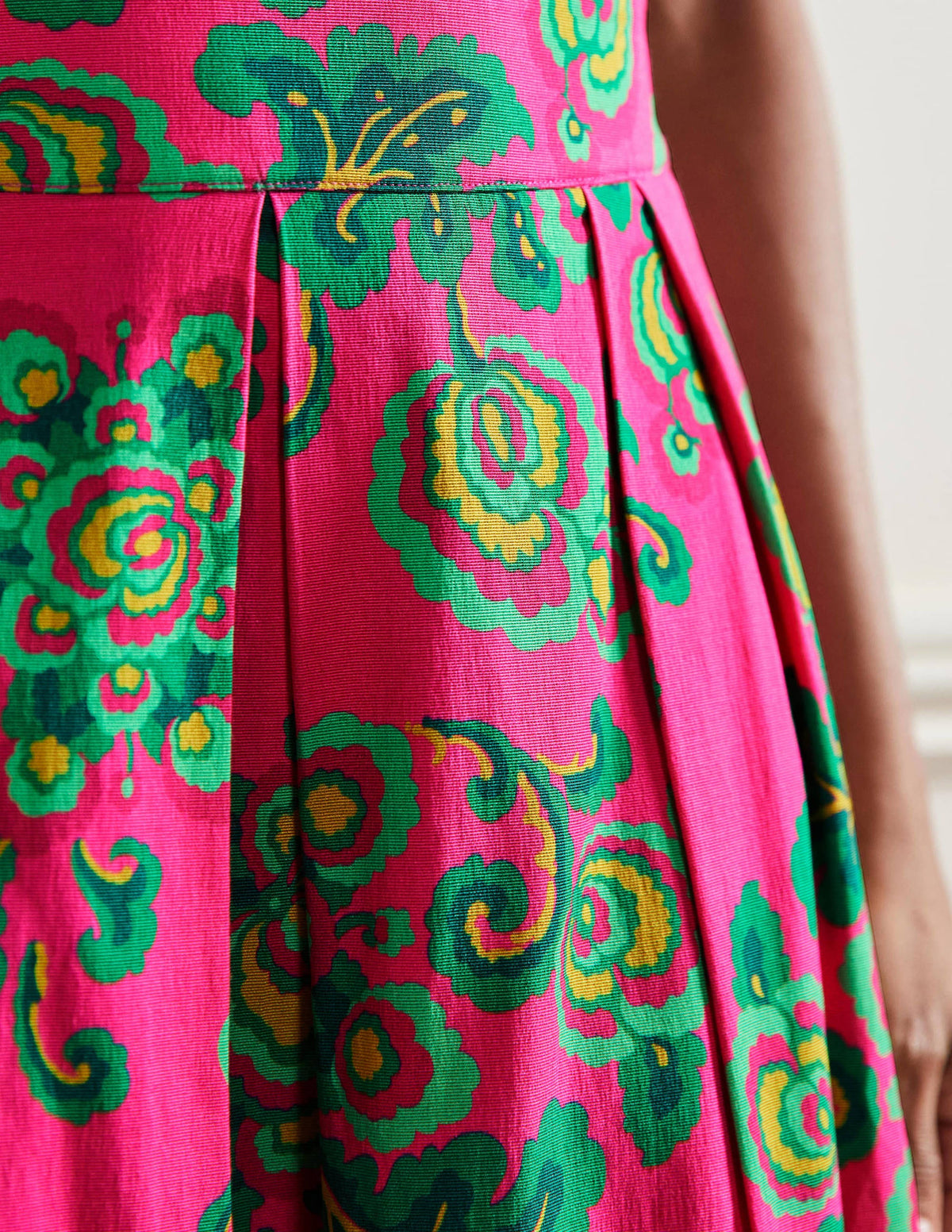 Scarlett Printed Midi Skirt-Party Pink, Wild Blooms - Image 2