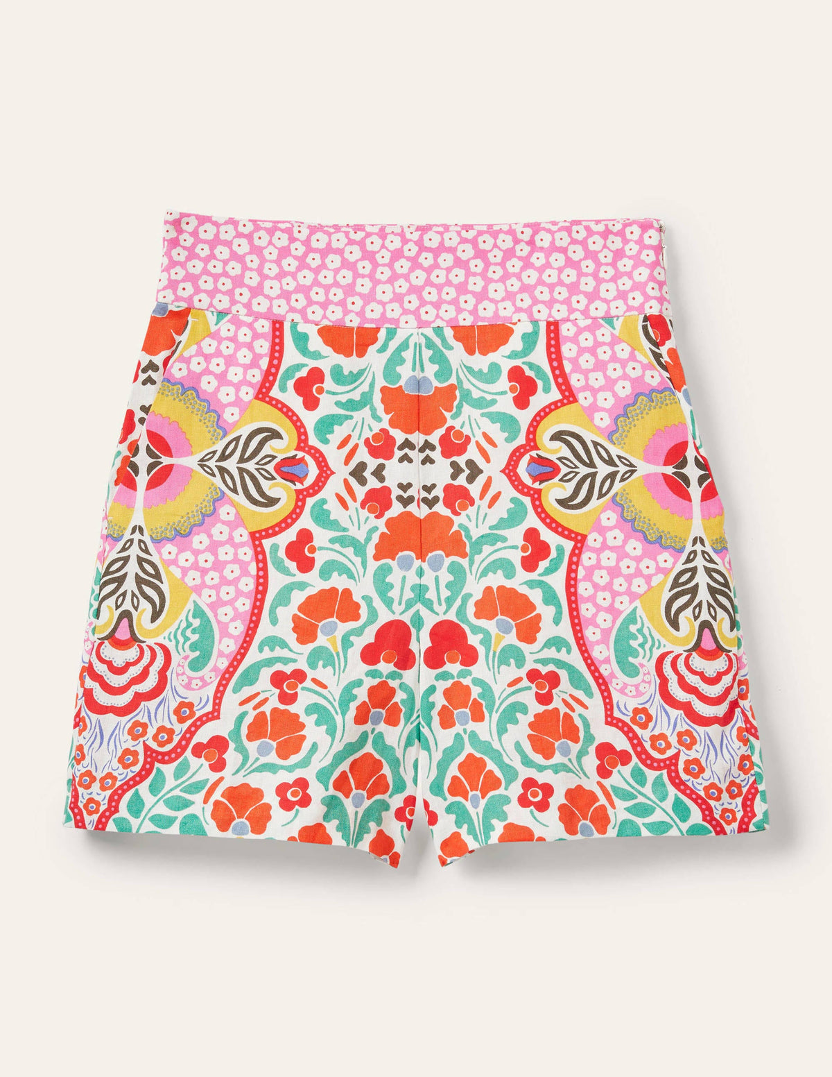 Georgina Linen Shorts-Multi, Passion Bloom - Image 6